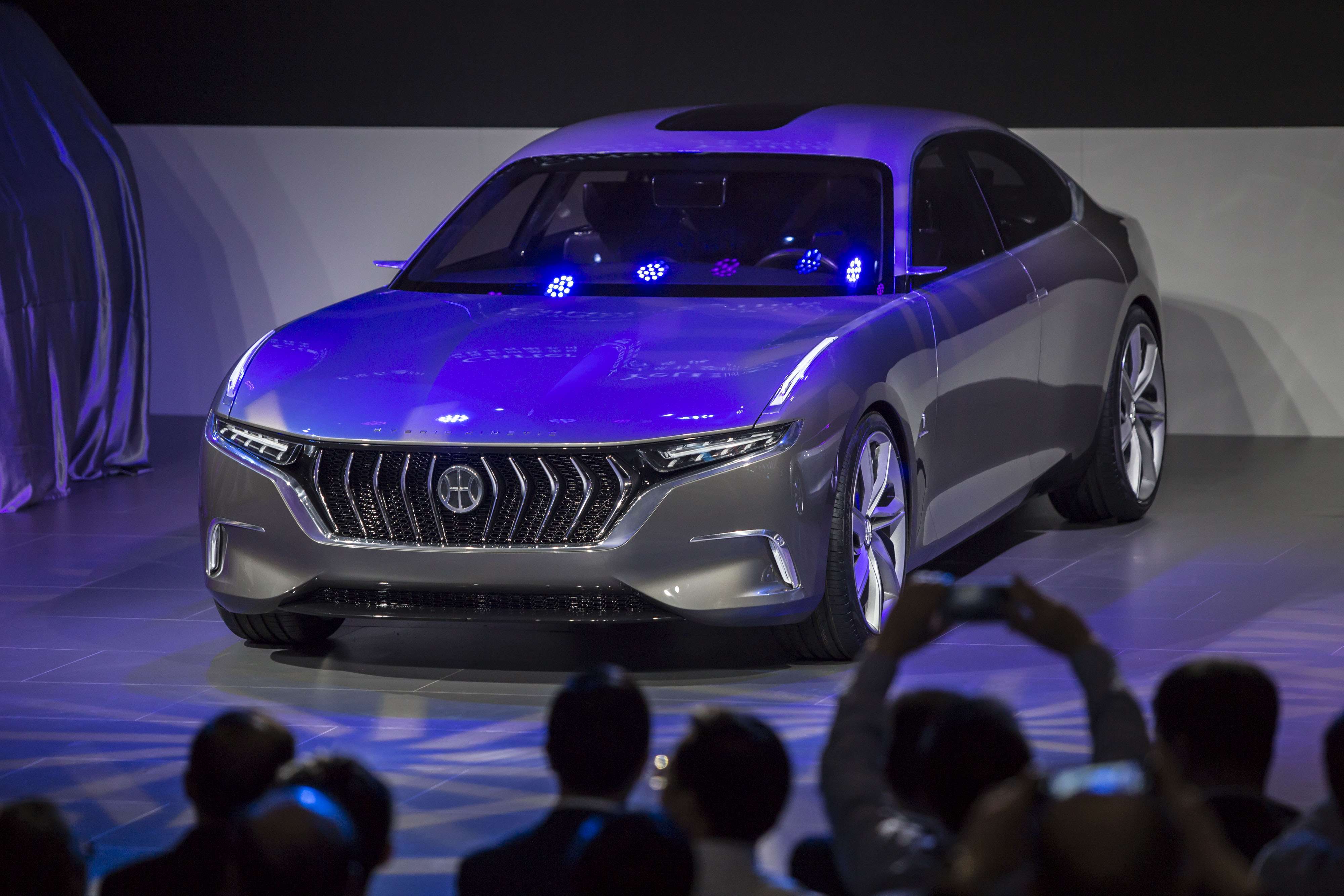 The H600 prototype developed by Hybrid Kinetic Group Ltd., designed with Pininfarina SpA, stands on display at the Auto Shanghai 2017 vehicle show in Shanghai, China, on Wednesday, April 19, 2017. Photo: Bloomberg