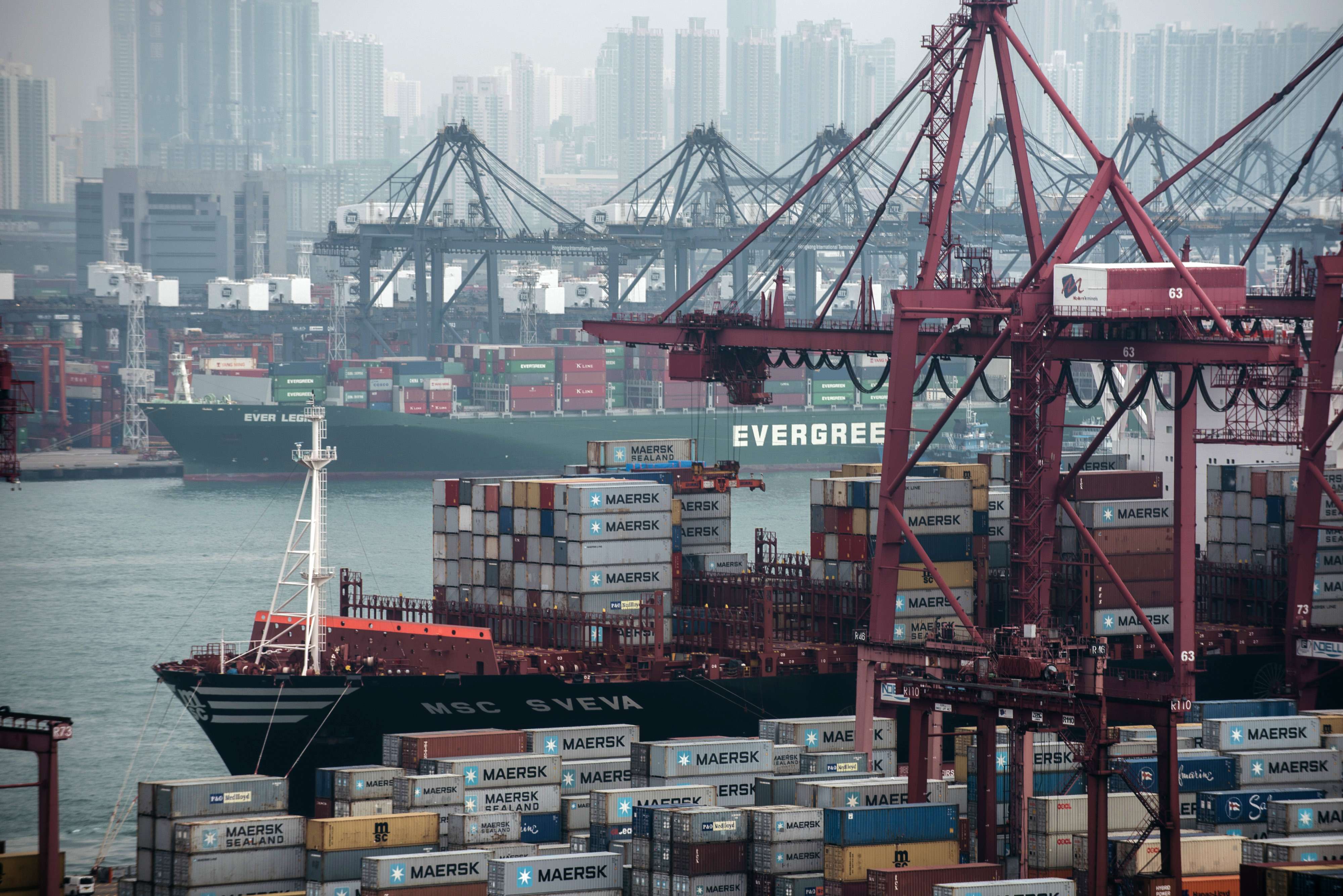 In 2016, Hong Kong was ranked as the fifth largest container port in the world, handling more than 19.8 million teu (20-foot equivalent units) of containerised goods. Photo: Bloomberg