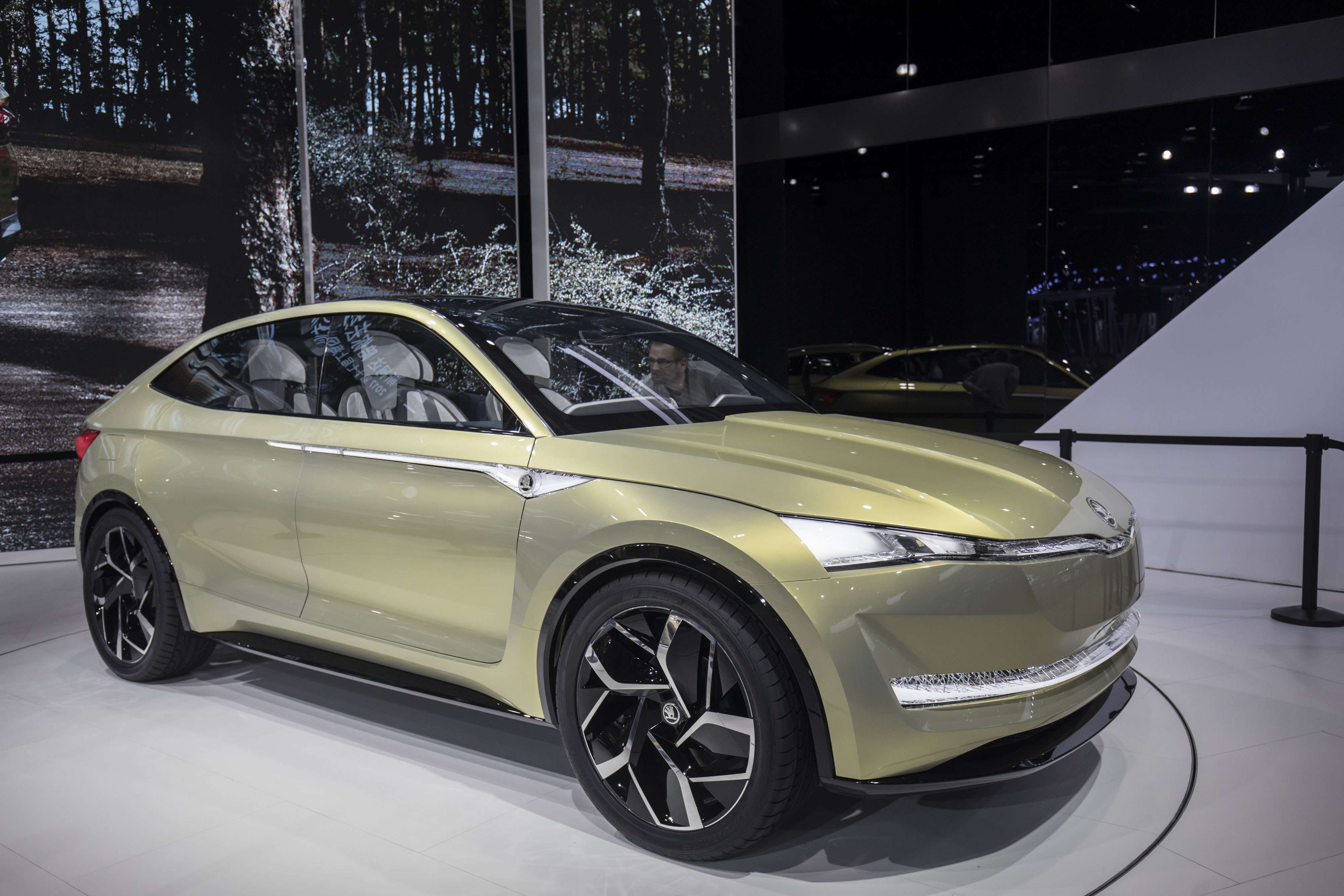 A Skoda AG Vision E concept electric SUV on display at Auto Shanghai 2017. Photo: Bloomberg