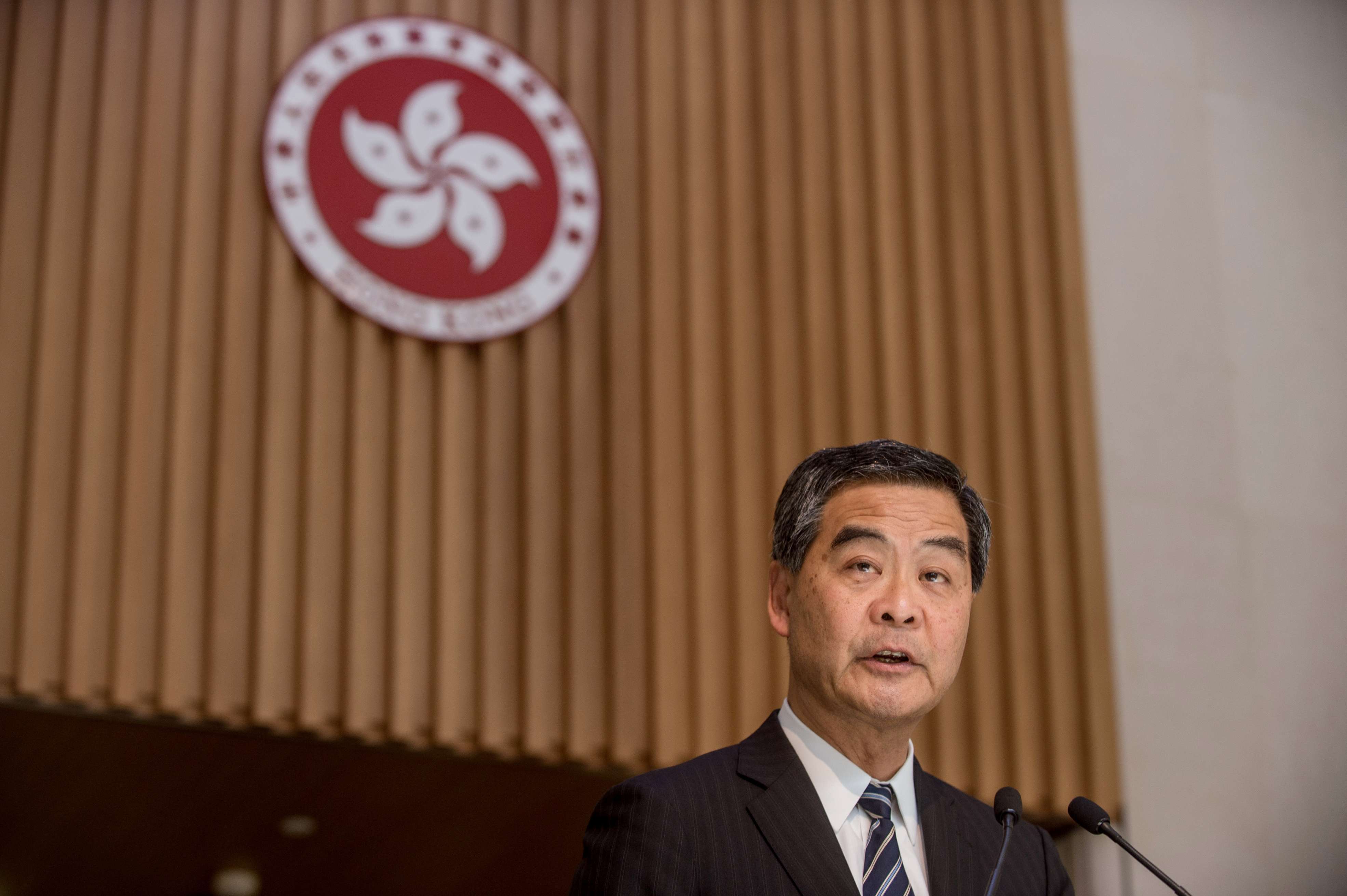 Hong Kong Chief Executive Leung Chun-ying is suing legislator Kenneth Leung for defamation. Photo: Bloomberg
