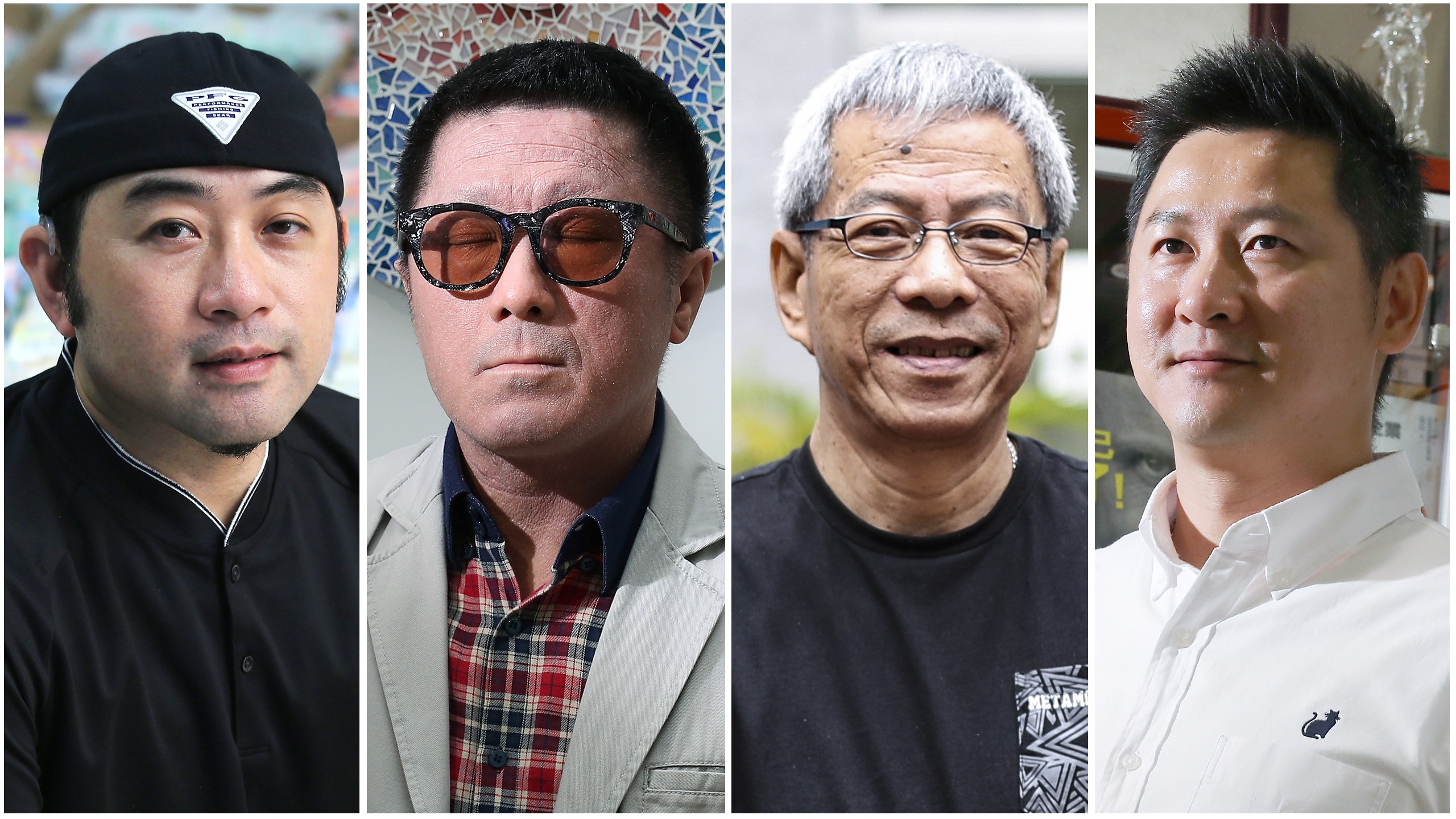 Spirit of Hong Kong Award nominees Davis Dai Kim-ping, Comma Chan Hin-wang, Lam Kam-shing, and Roy Tang. Photos: Dickson Lee, Nora Tam