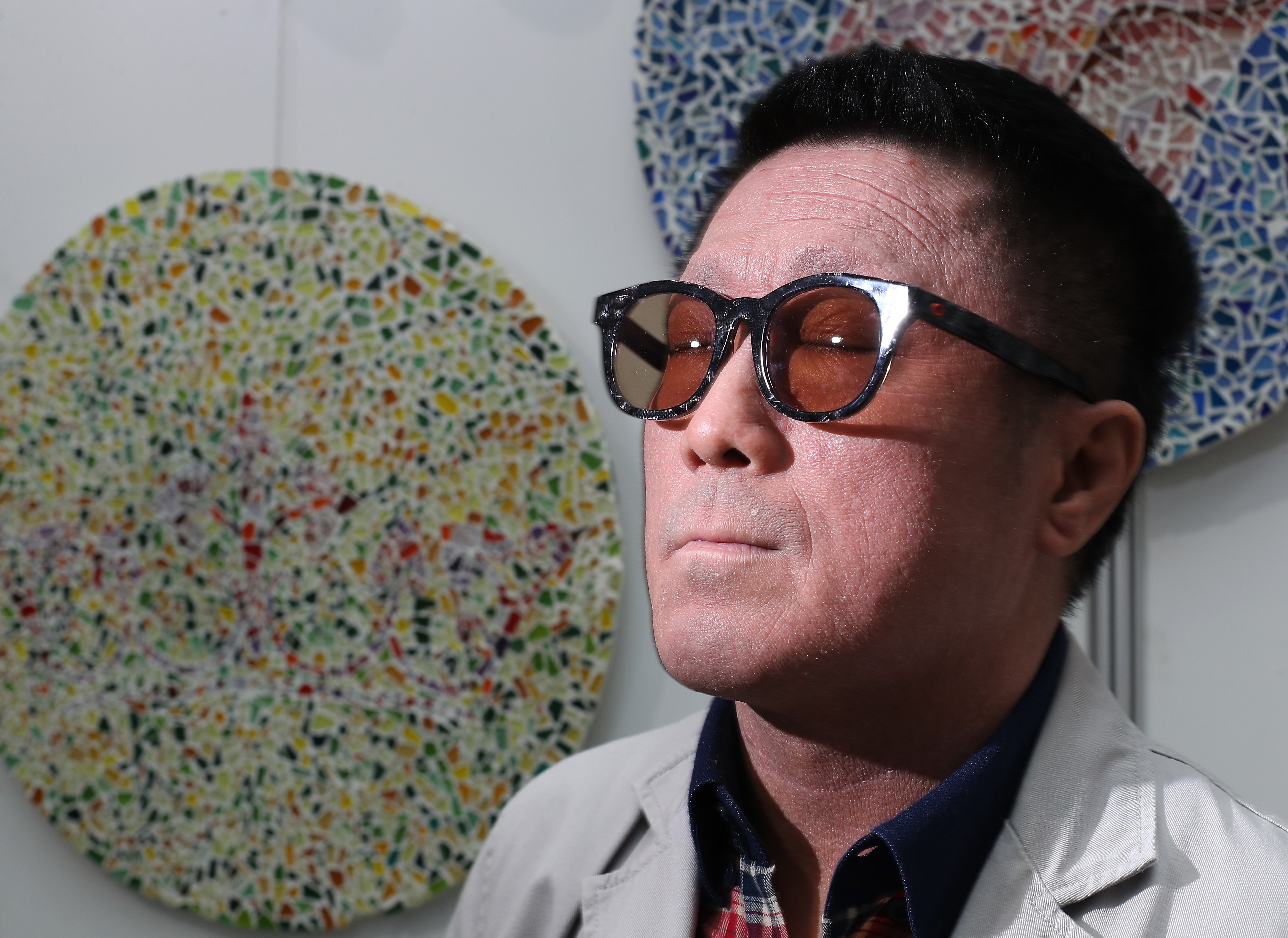 Comma Chan Hin-wang lost his vision to glaucoma, but over time found that art helped him ‘see’ again. Photo: Nora Tam