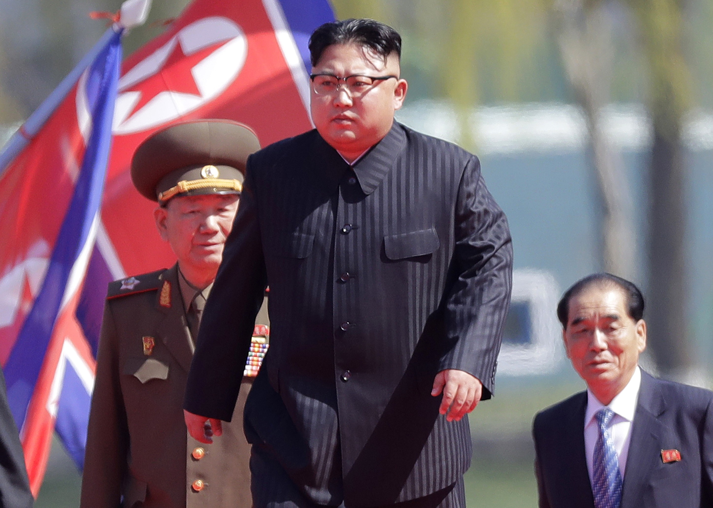 North Korean leader Kim Jong-un arrives at the official opening of the Ryomyong residential area in Pyongyang, on April 13. In considering his options, Kim must prefer the fate of a previous ruthless dictator, Idi Amin, who died of old age in Saudi Arabia, to that of Nicolae Ceausescu, Muammar Gaddafi or Benito Mussolini – all killed at the hands of their own people – or Saddam Hussein, snuffed out after an American invasion. Photo: AP