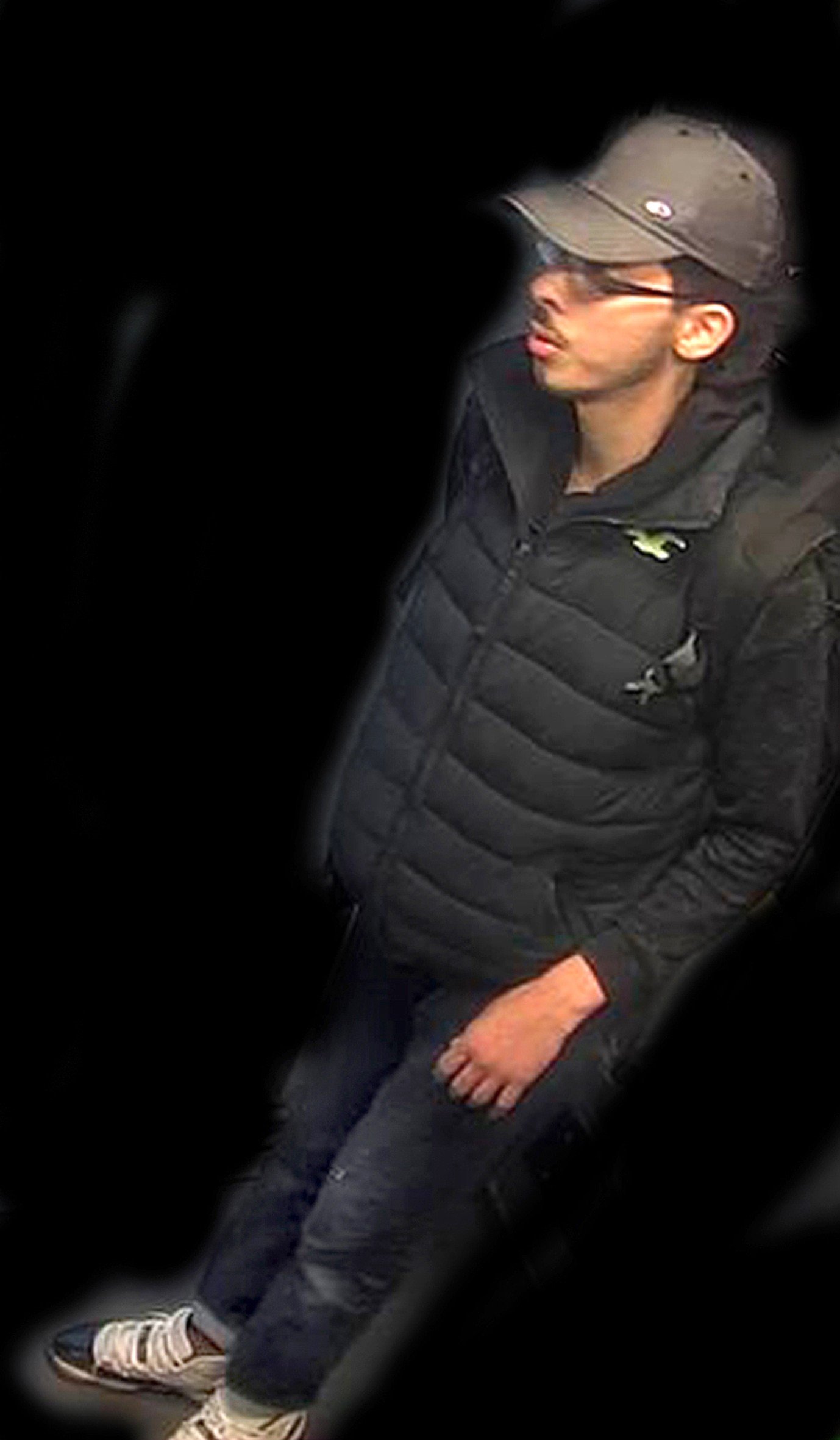 A handout photo taken from CCTV, issued on Saturday by Greater Manchester Police, shows bomber Salman Abedi, in an unknown location on the night of his attack on the Manchester Arena on May 22. Photo: AP