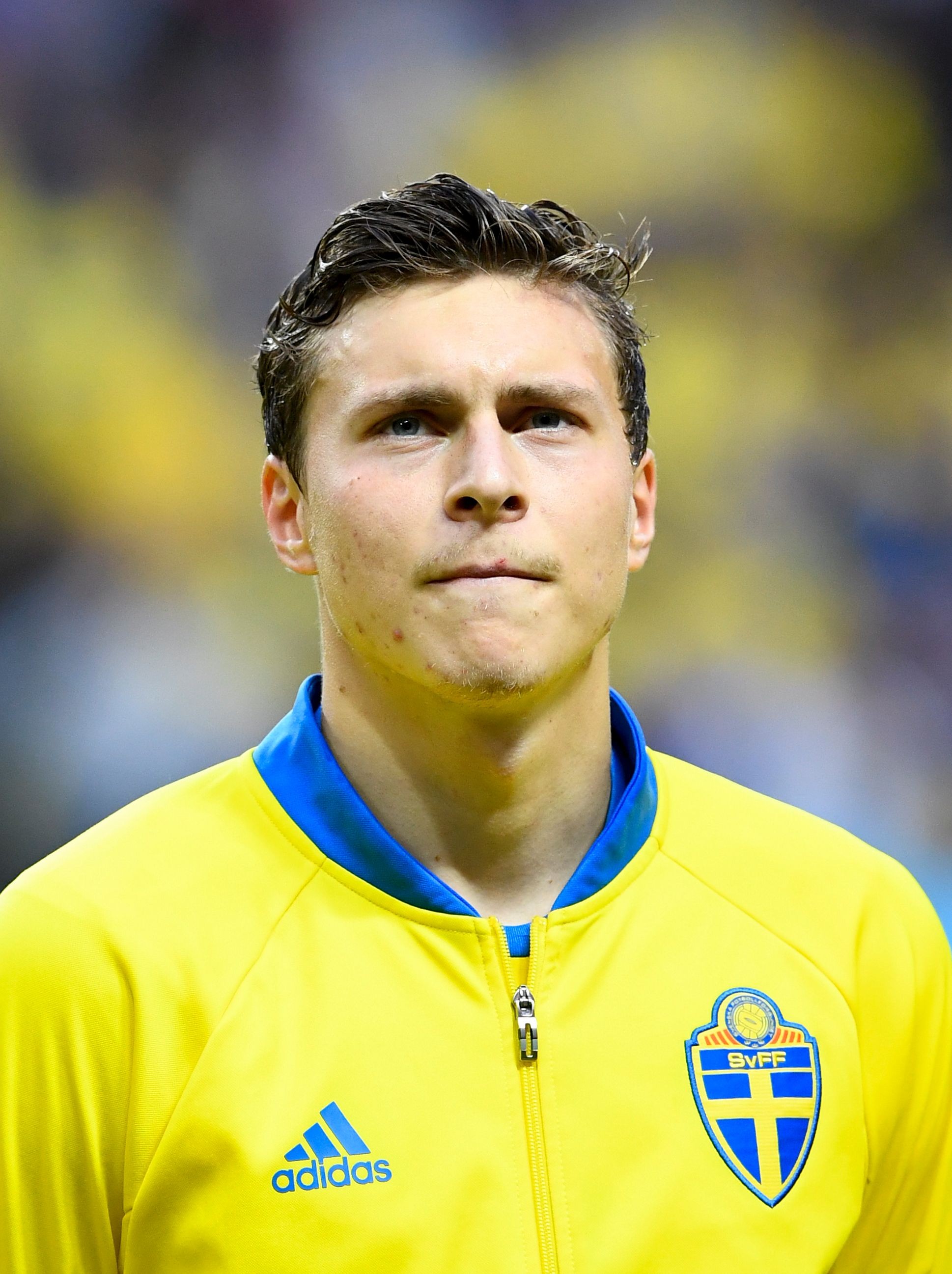 Sweden defender Victor Lindelof ahead of the match against France in Solna. Photo: AFP