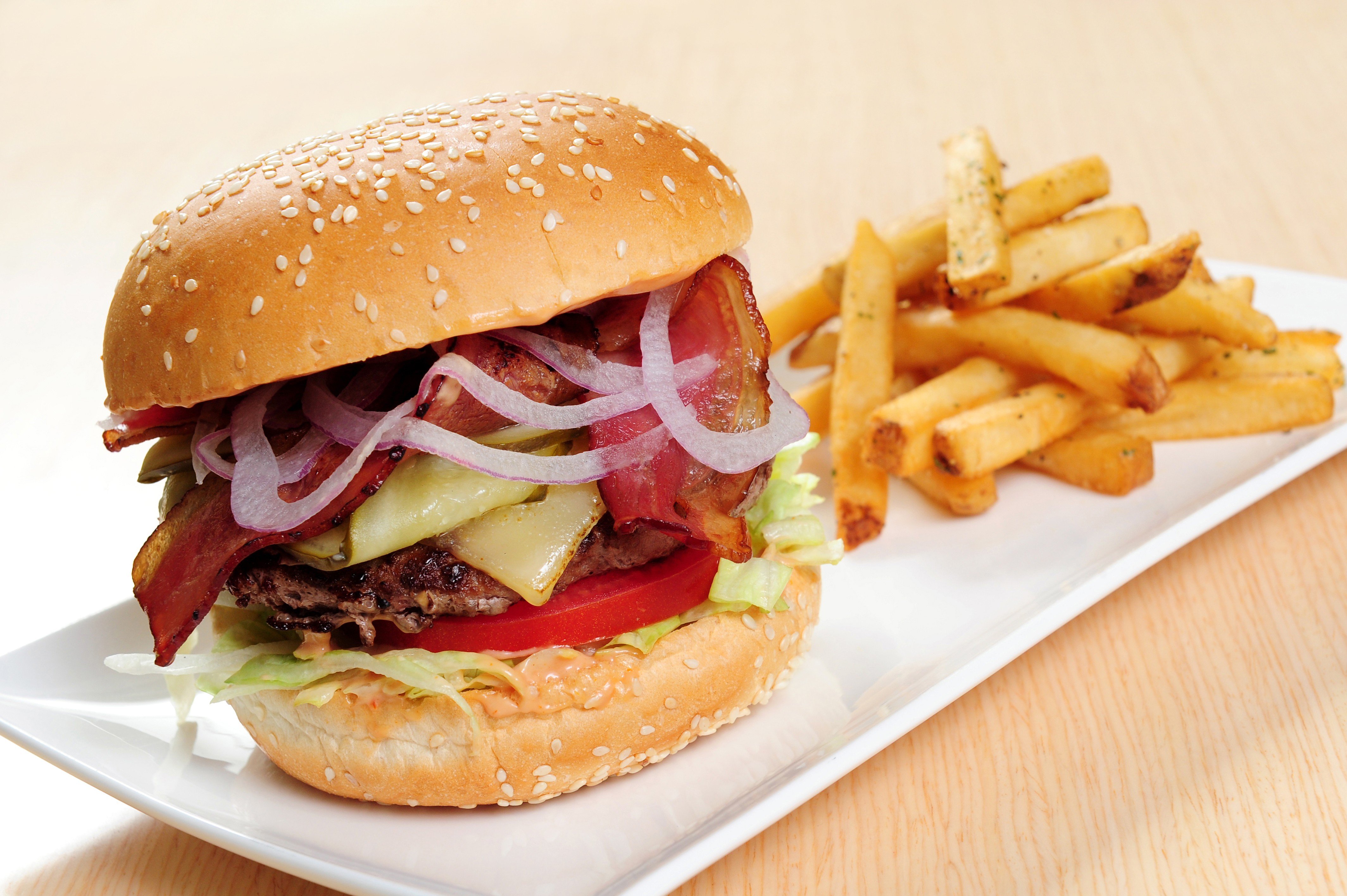 The Beer House’s burger with bacon, cheese and house seasoning