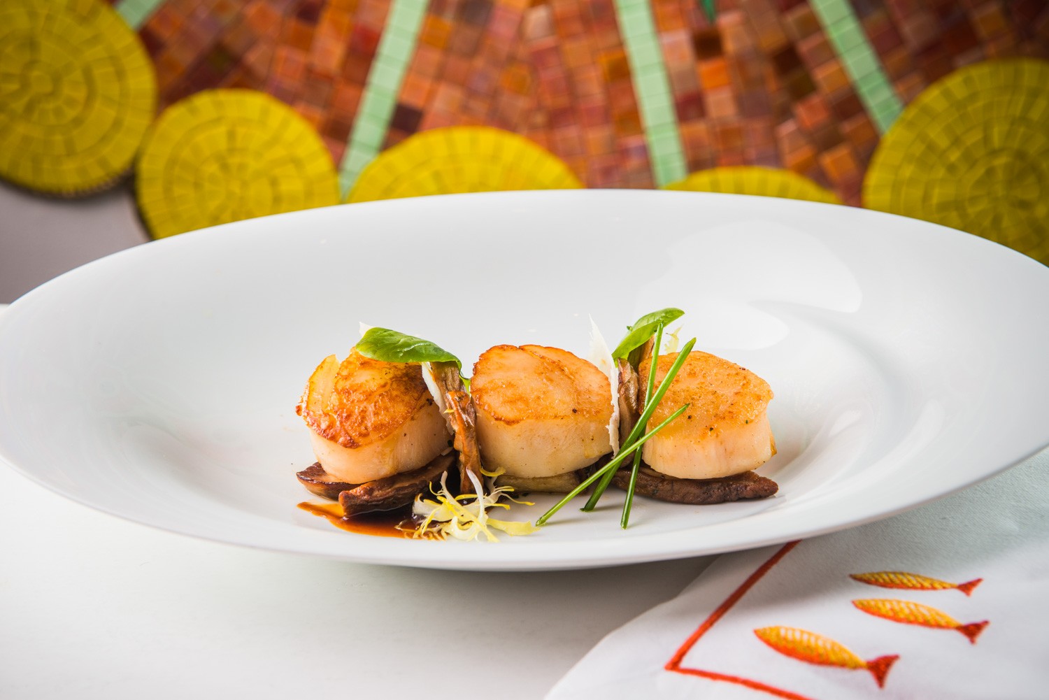 Pan-seared scallops at Ristorante Il Teatro, Wynn Macau.