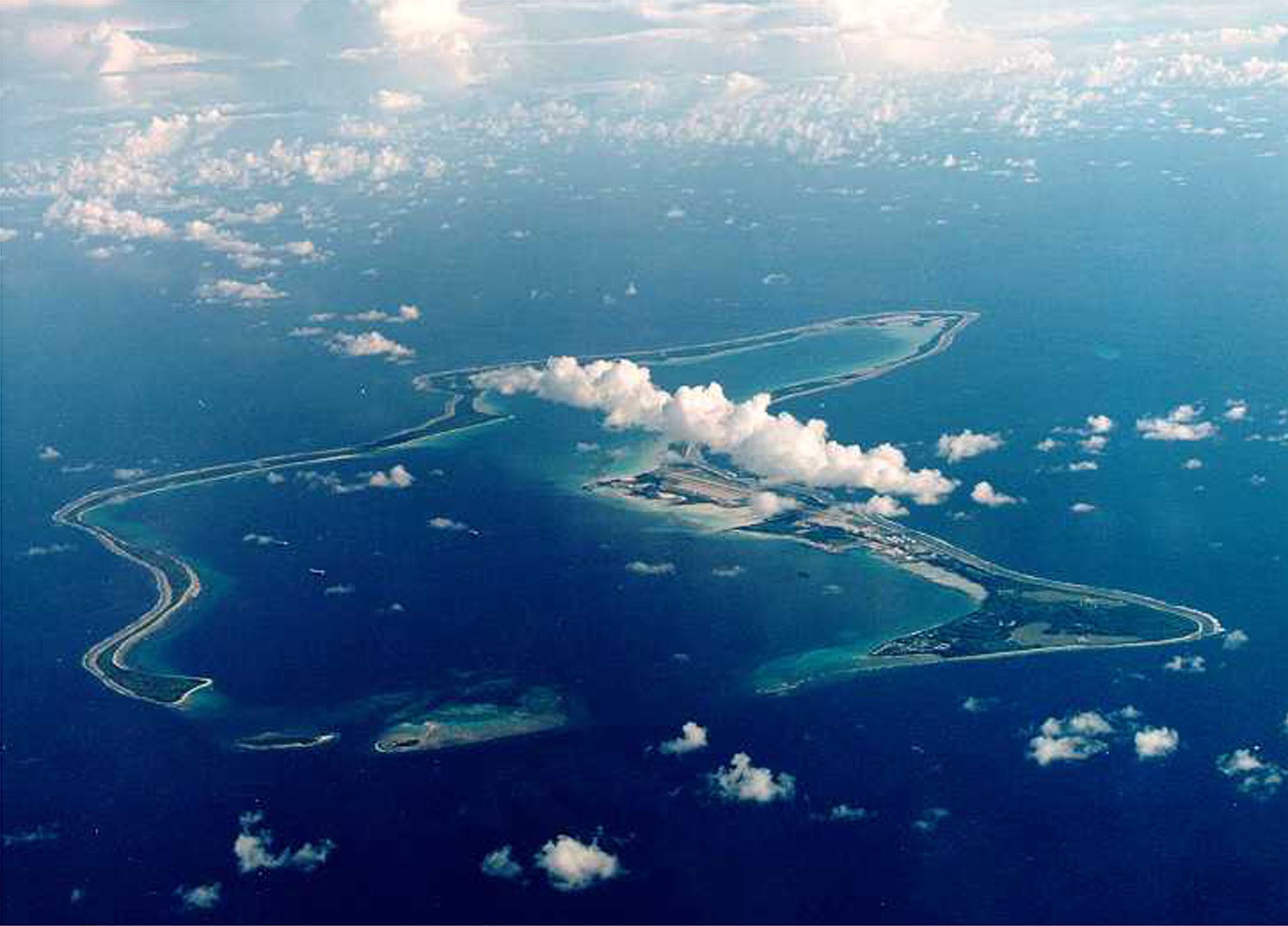 The British island of Diego Garcia, largest island in the Chagos archipelago. Photo: Reuters