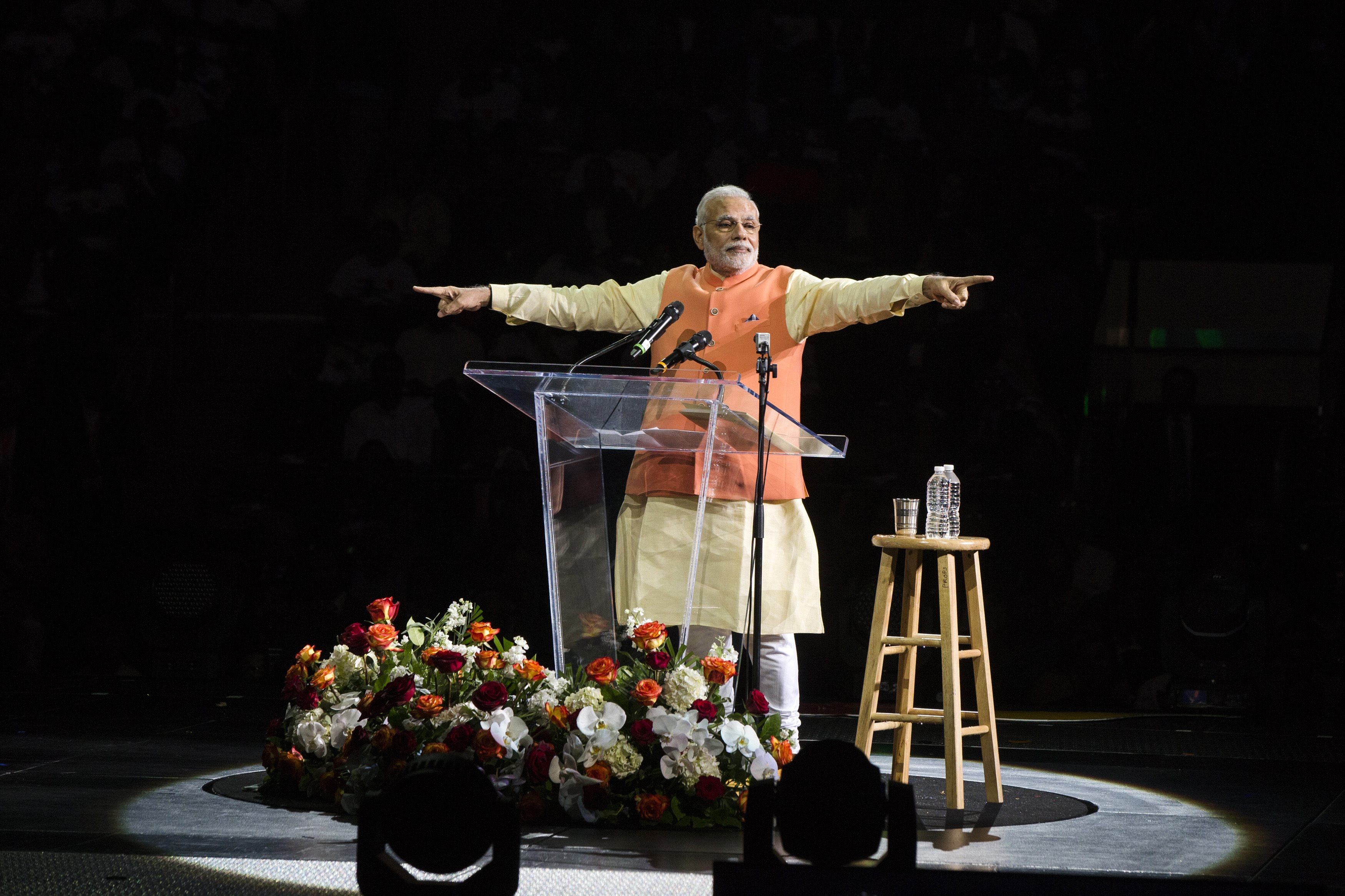 Indian Prime Minister Narendra Modi at Madison Square Garden in New York, during his visit in 2014. Photo: Reuters