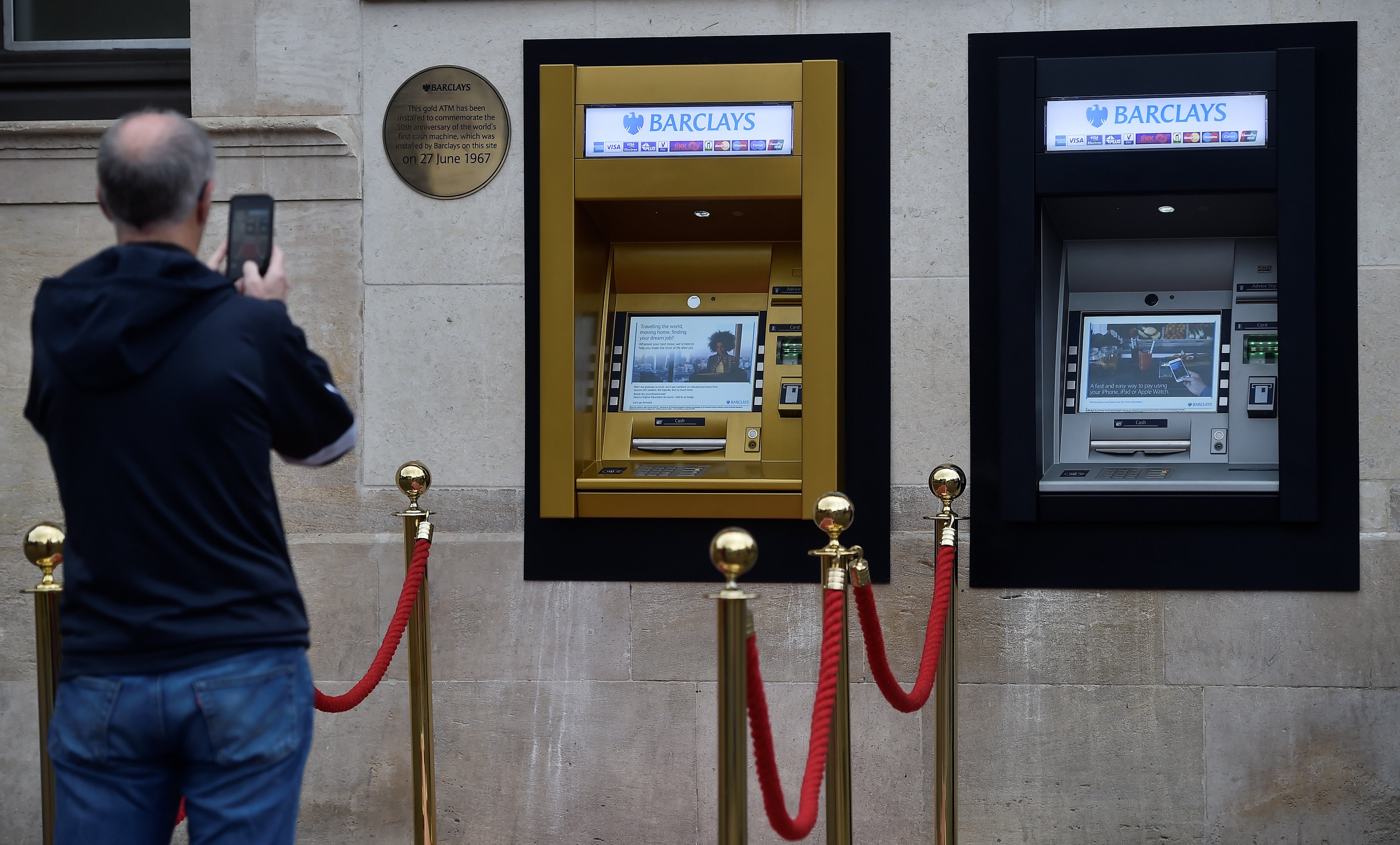 The first ATM was opened on June 27, 1967 at a branch of Barclays bank in London