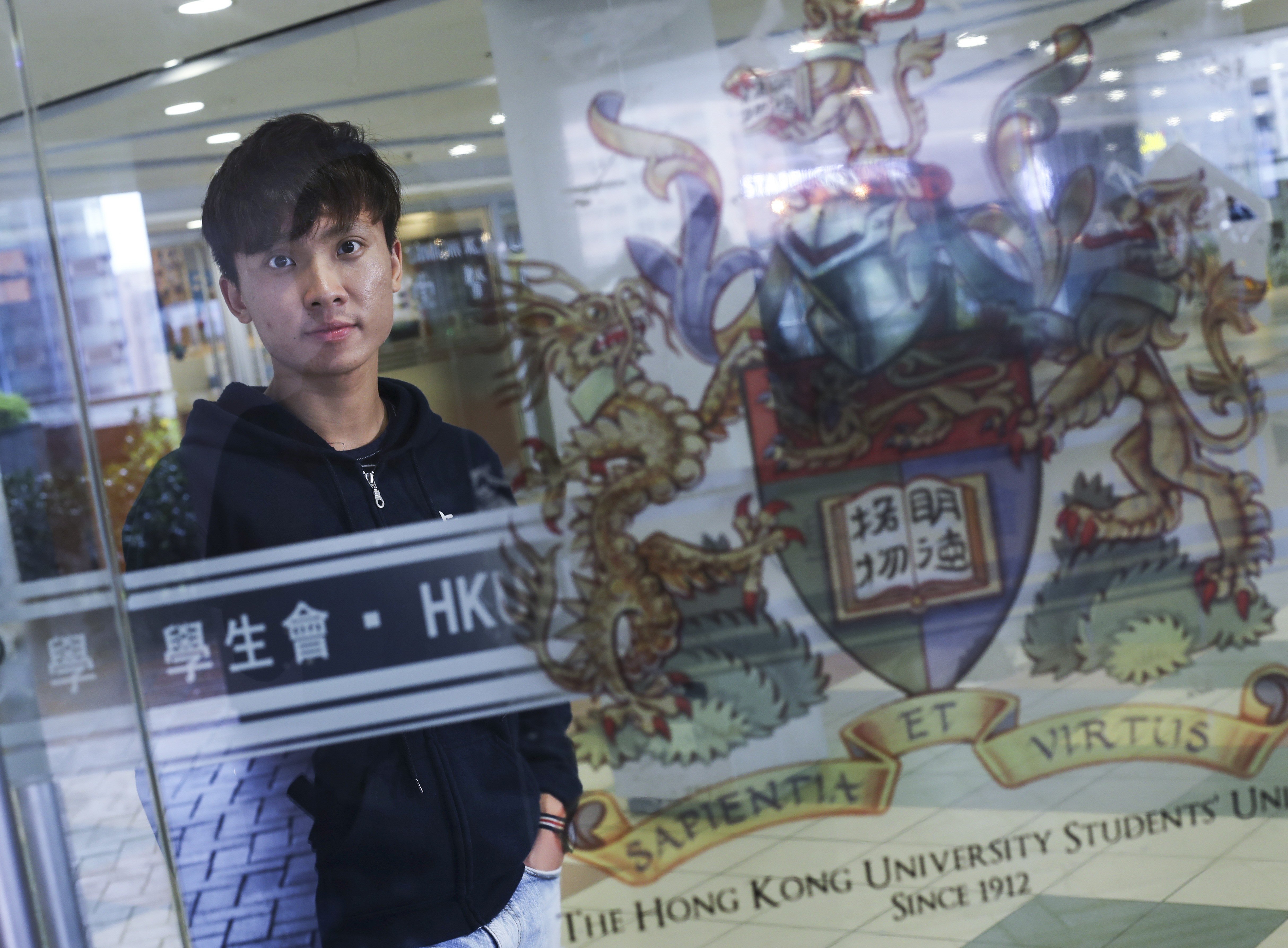 Wong has suspended his studies for a year to better fulfil his student union president duties. Photo: Nora Tam