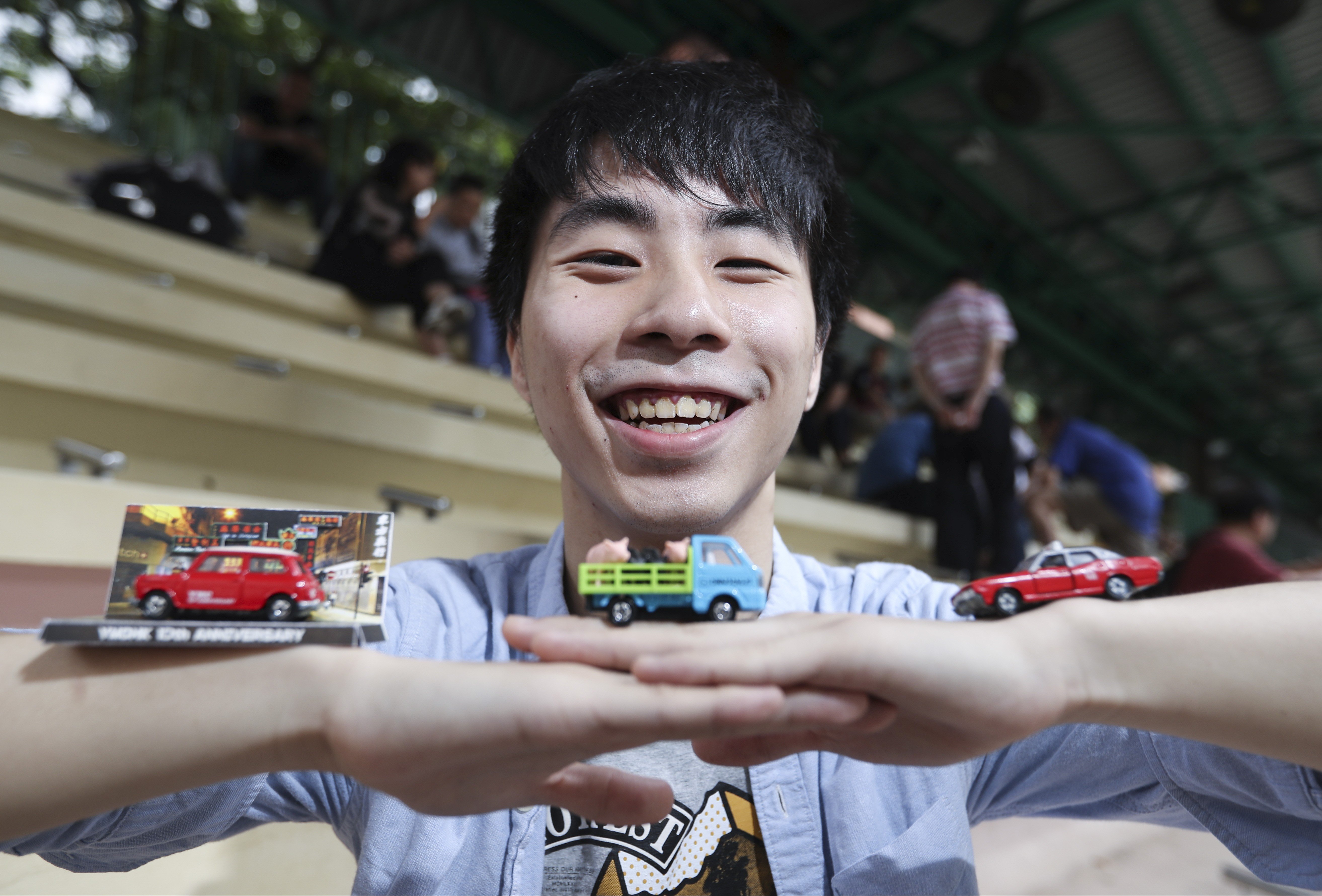 Derek Kwong Siu-fai likes collecting model cars and bought most of them in Tai Yuen Street in Wan Chai. Photo: Nora Tam