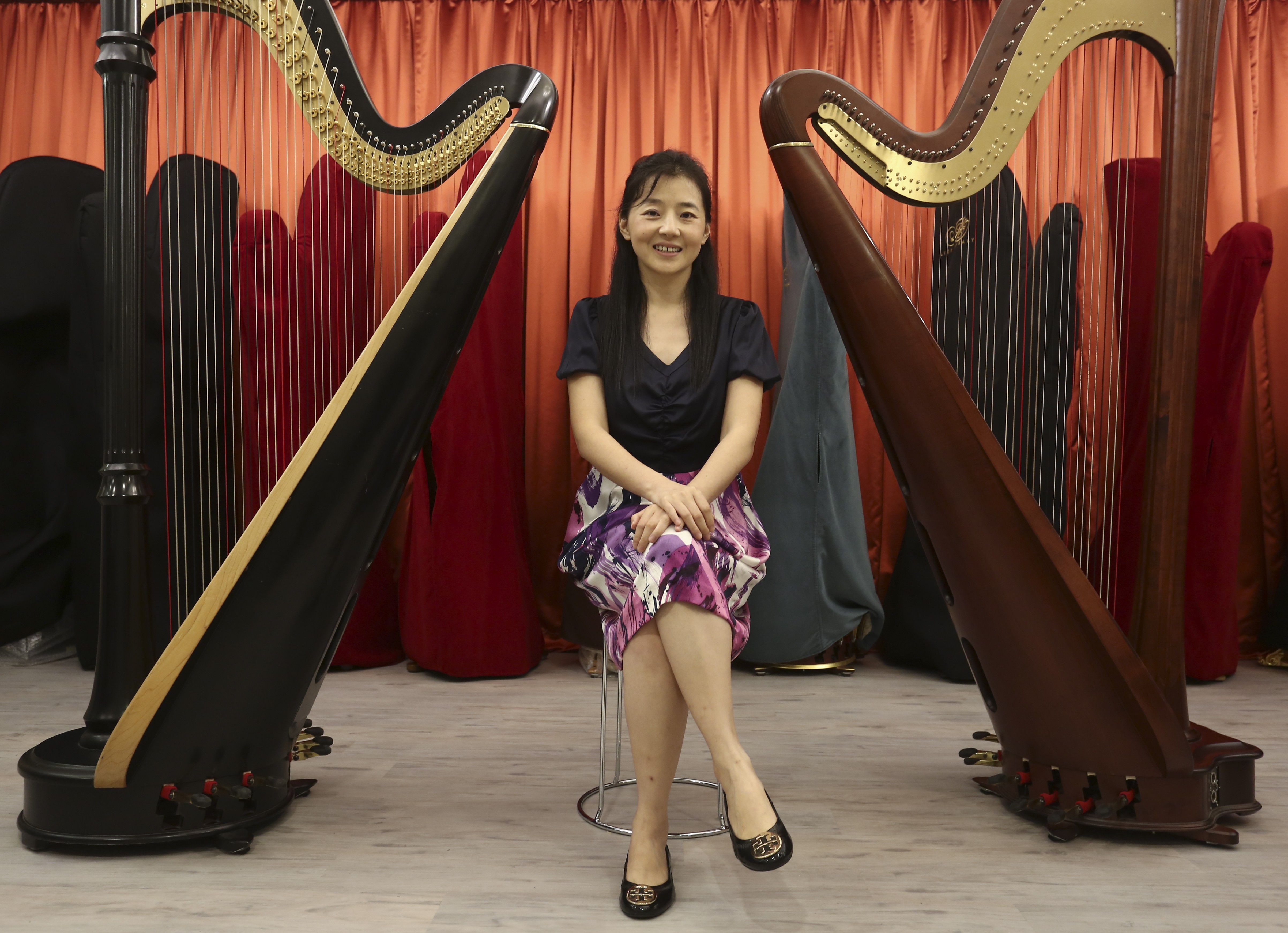 Award winning harpist Dan Yu. Photo: Jonathan Wong
