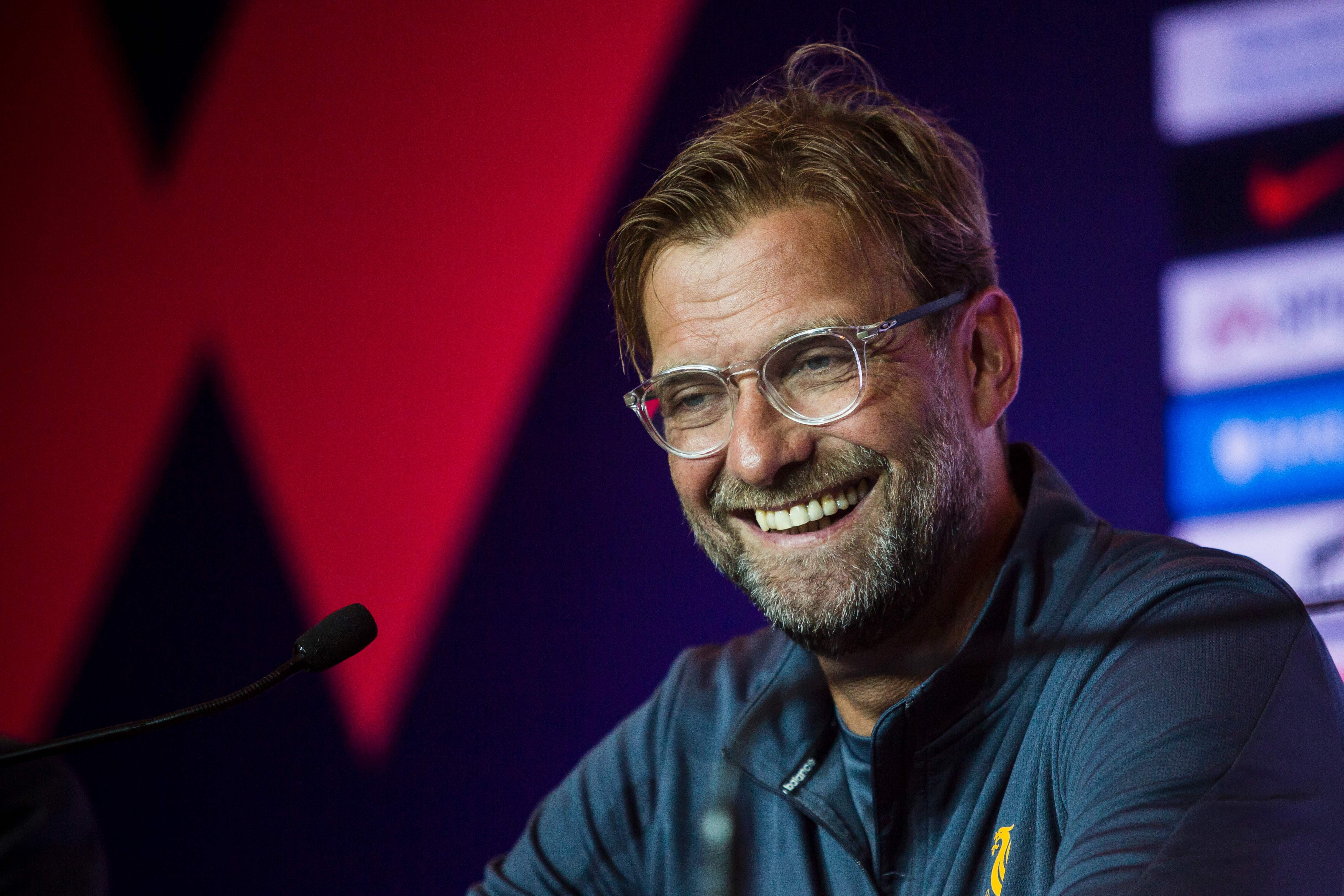 Liverpool manager Jurgen Klopp attends a press conference for the Premier League Asia Trophy in Hong Kong. Photo: AFP