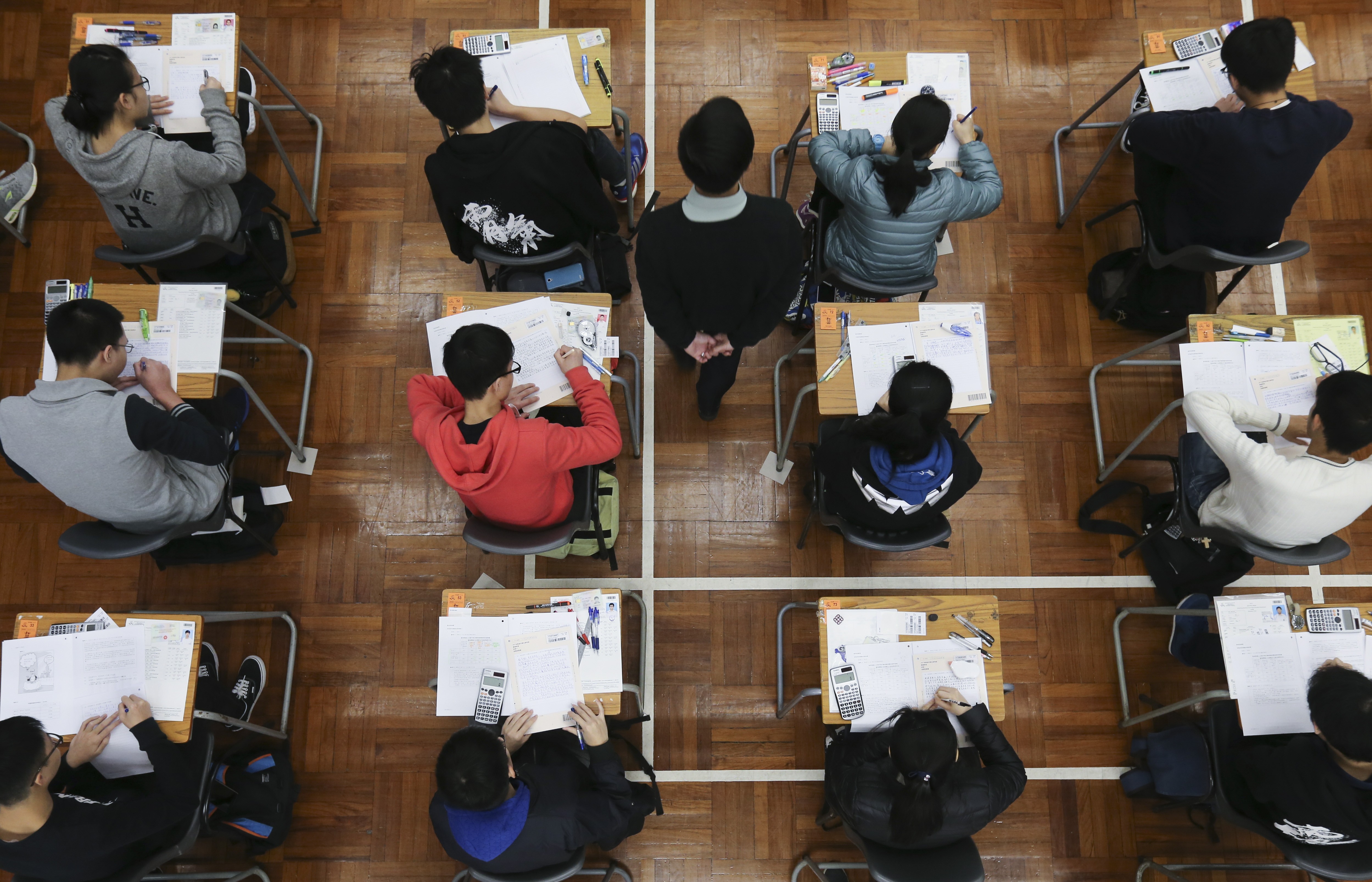 Students sit for the DSE examination at Kowloon Technical School in Sham Shui Po, on April 3. Our youth need not think what they are choosing to study at age 18 will determine what they will be doing for the rest of their lives. Photo: Dickson Lee