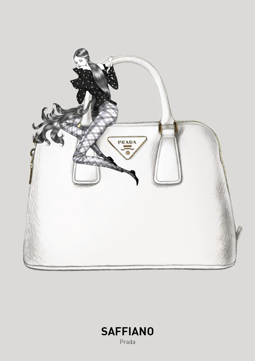 Louis Vuitton Speedy Handbag Fashion Illustration