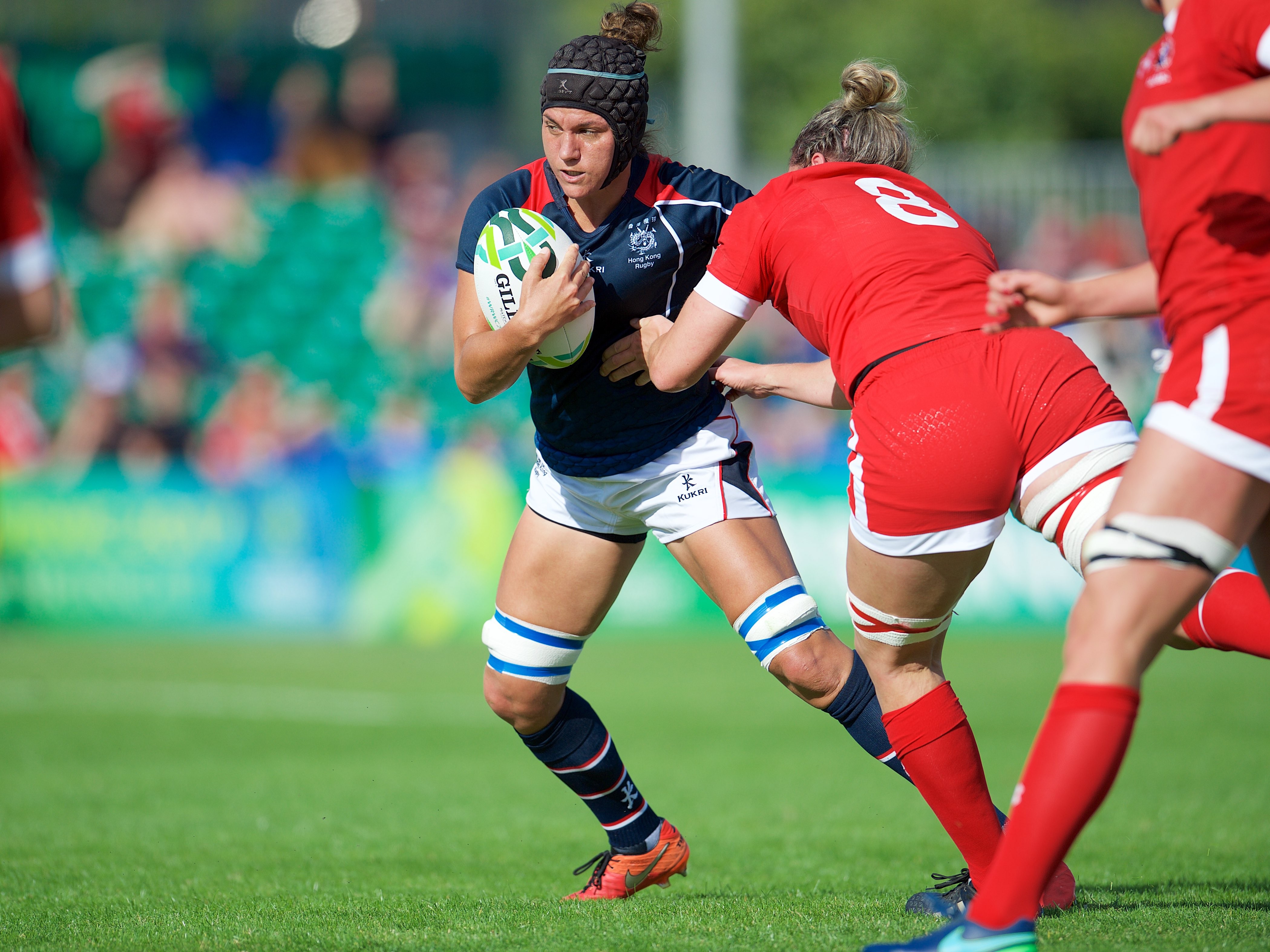 Amelie Seure in action for Hong Kong against Canada. Photo: Ian Muir