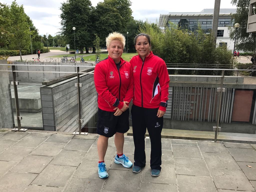 Hong Kong coach Jo Hull (left) and Rose Hopewell-Fong in Dublin. Photos: HKRU