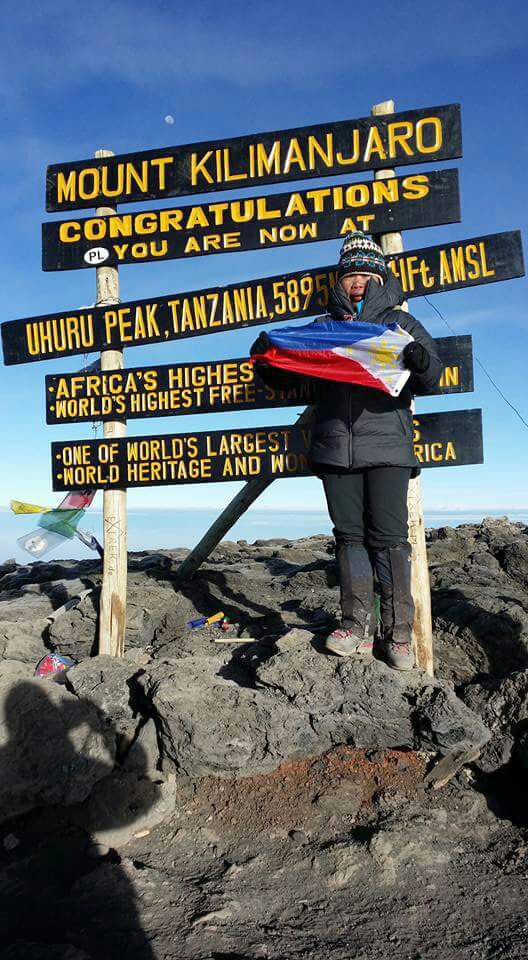 Liza Avelino scaled Mount Kilimanjaro in seven days. Photo: Handout