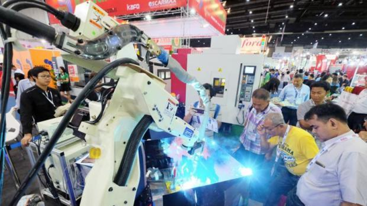 Automated machinery on display at a trade fair in Bangkok. The Thai government wants to develop robotics as part of its Thailand 4.0 policy. Photo: Bangkok Post