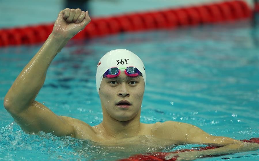 Sun Yang’s dominance of the pool at the National Games in Tianjin continues. Photos: Xinhua