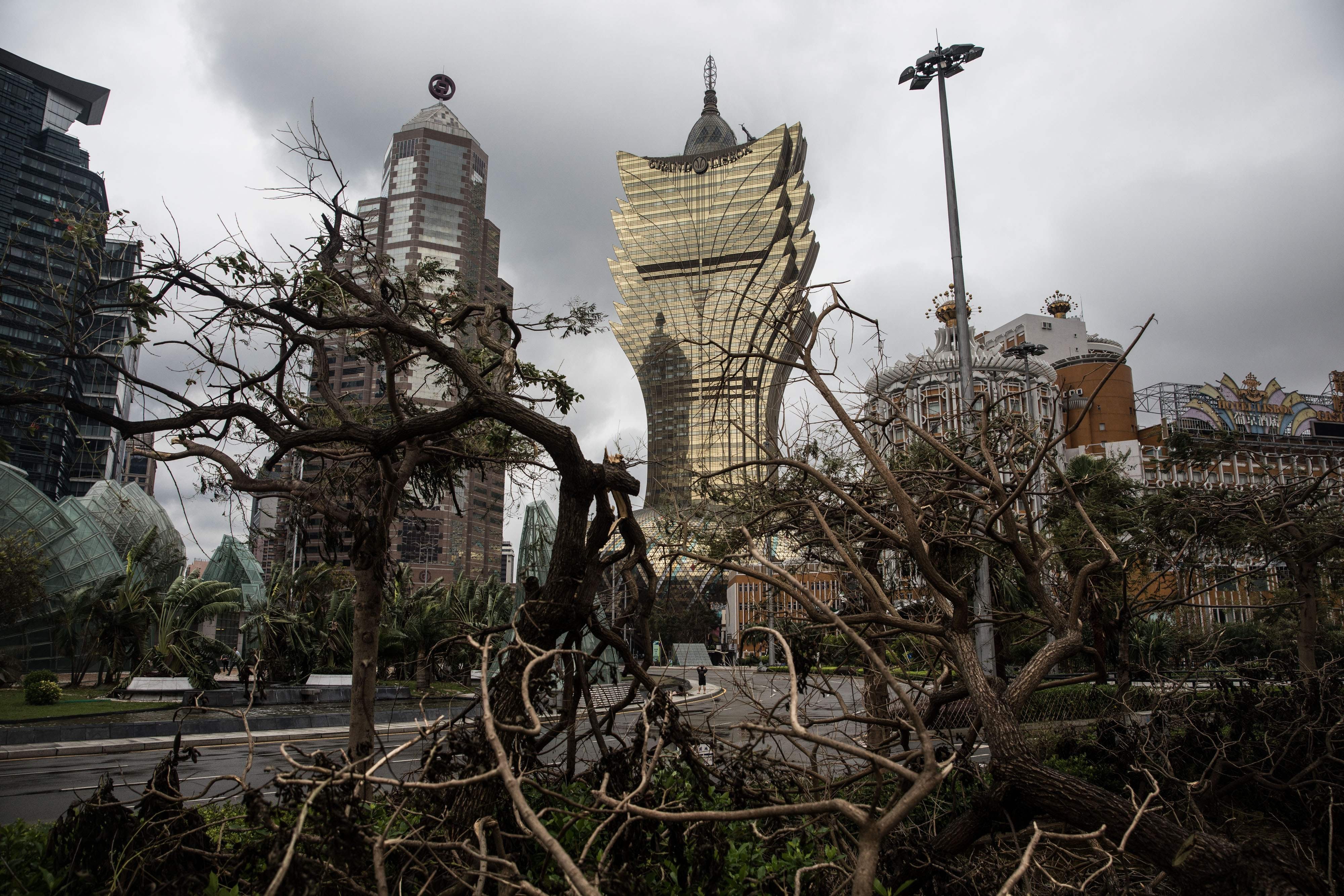 Macau is still reeling after being hit by Typhoon Hato and Severe Tropical Storm Pakhar. AFP Photo/ Dale de la Rey