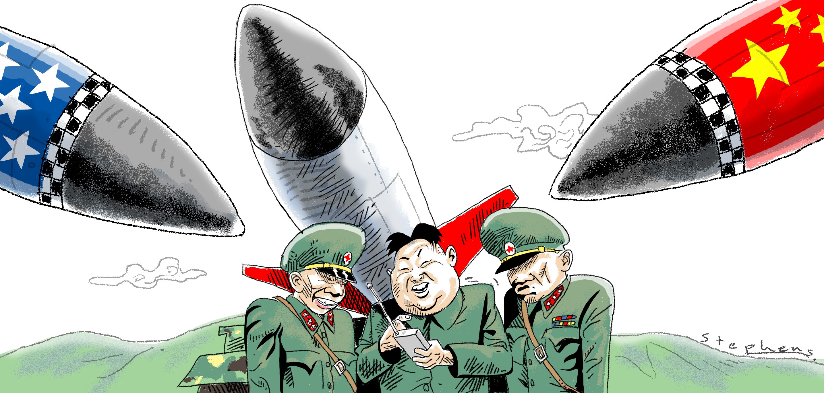 Kim’s nuclear test has pushed China and the US a step closer towards cooperation. Illustration: Craig Stephens
