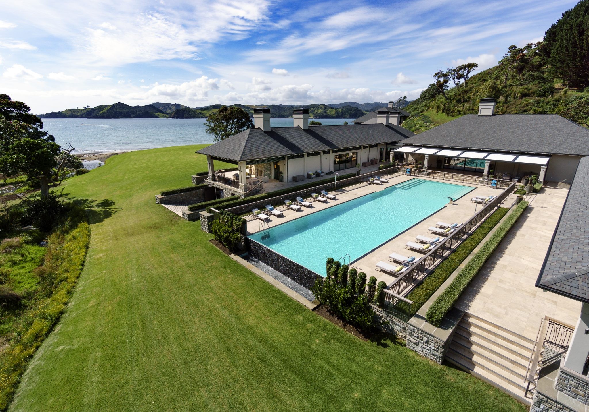 The pool at Helena Bay Lodge.