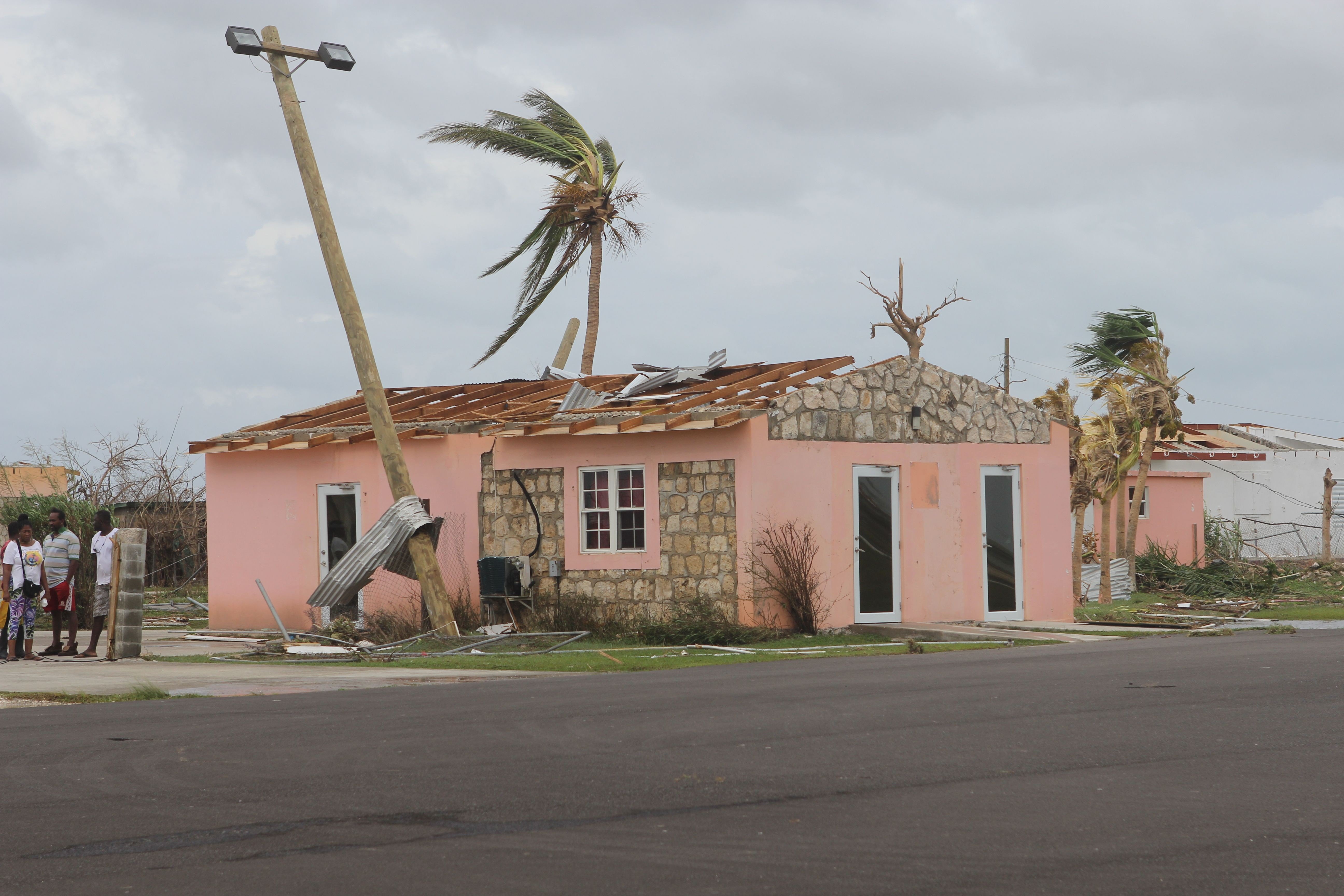 This image provided by the Antigua & Barbuda Broadcasting Services on September 7, 2017 shows a destroyed house on the Island of Barbuda after Hurricane Irma hit the Island. Photo: AFP