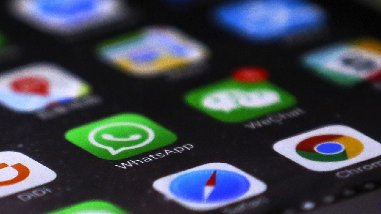 WhatsApp is seen with other mobile apps on a smartphone in Beijing. Photo: AP/Andy Wong