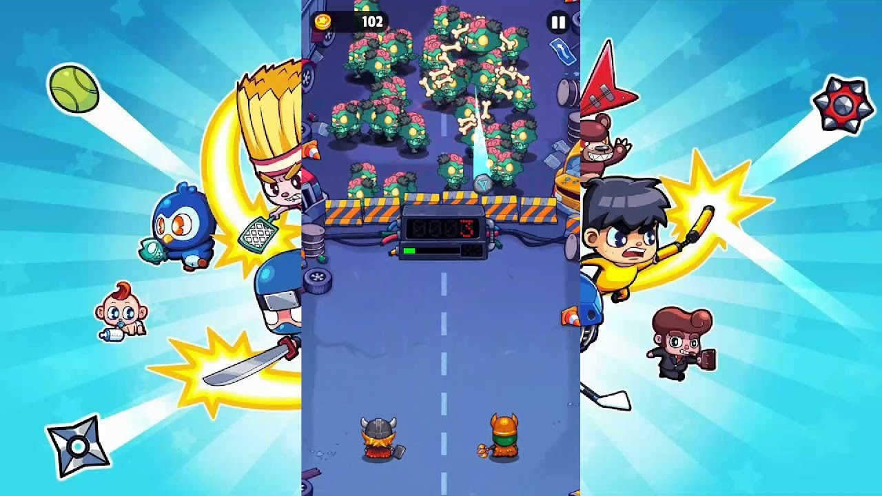Smashy Duo (available on Android and iOS) sees players controlling two characters as they hit a ball against hordes of monsters.