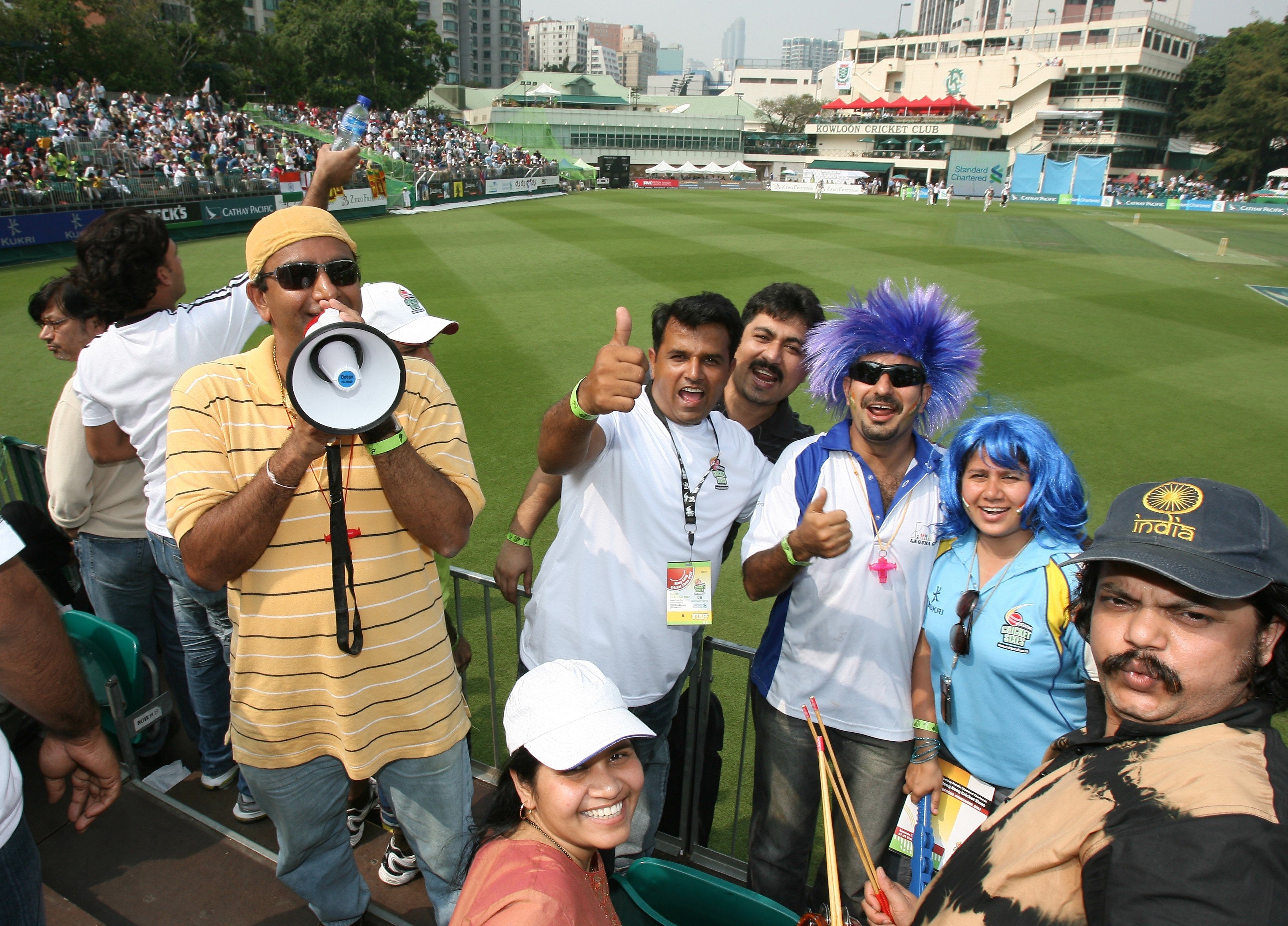 Hong Kong Sixes fans at the Kowloon Cricket Club. Photos: SCMP