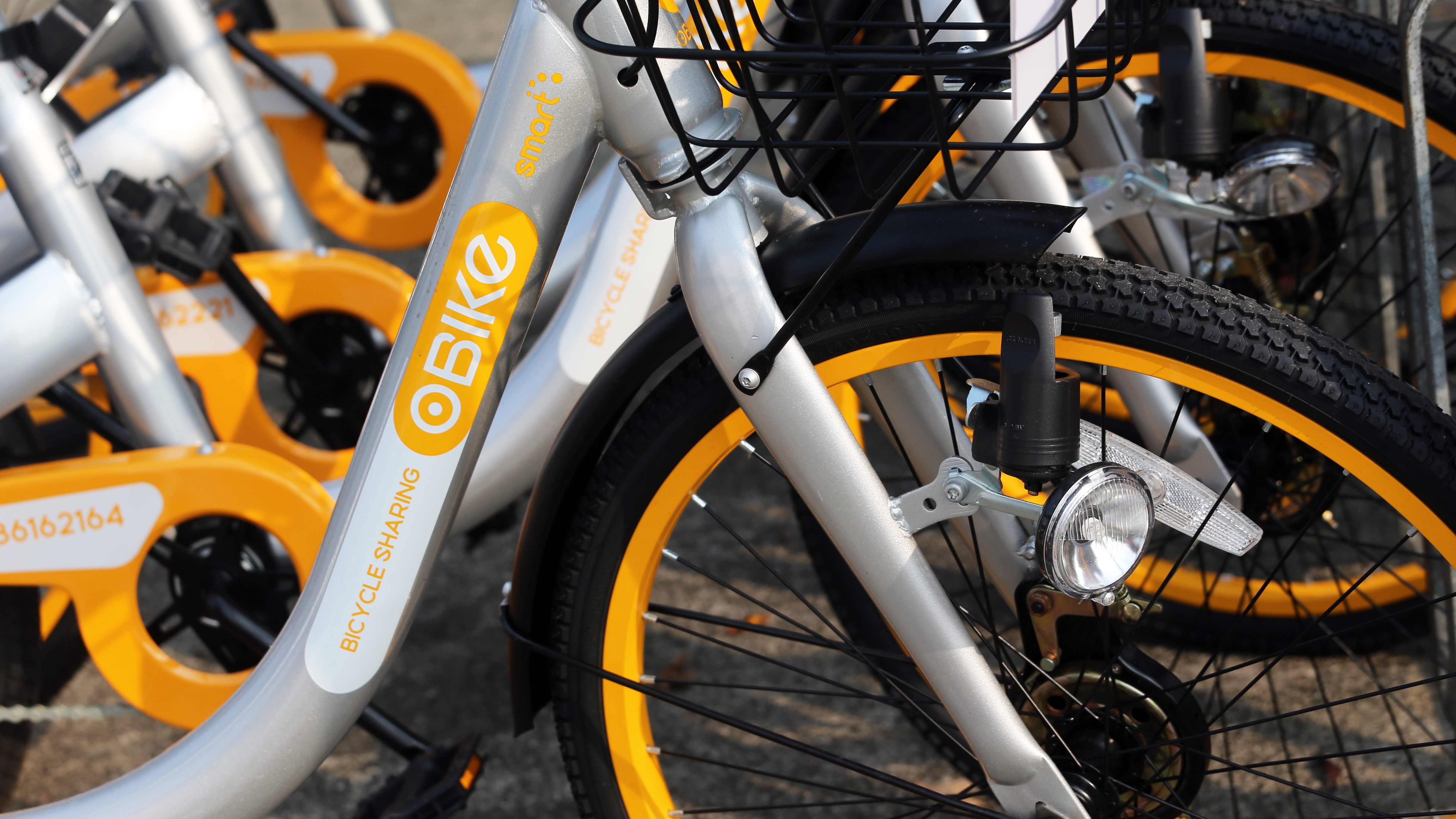 oBike launched in Hong Kong on Friday. Photo: David Wong