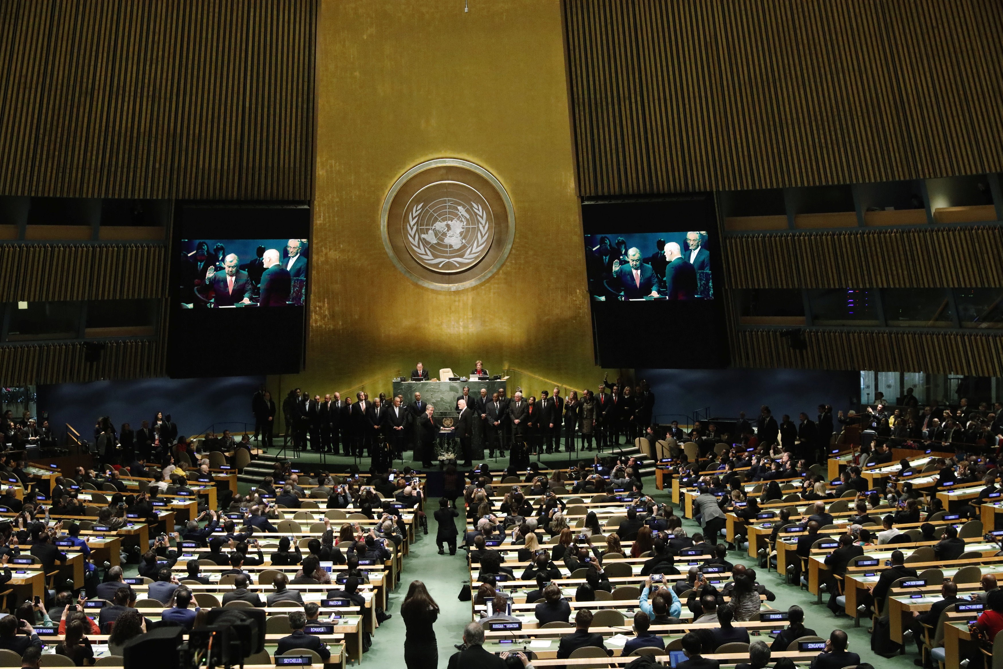 The UN General Assembly at UN headquarters in New York. Photo: Reuters