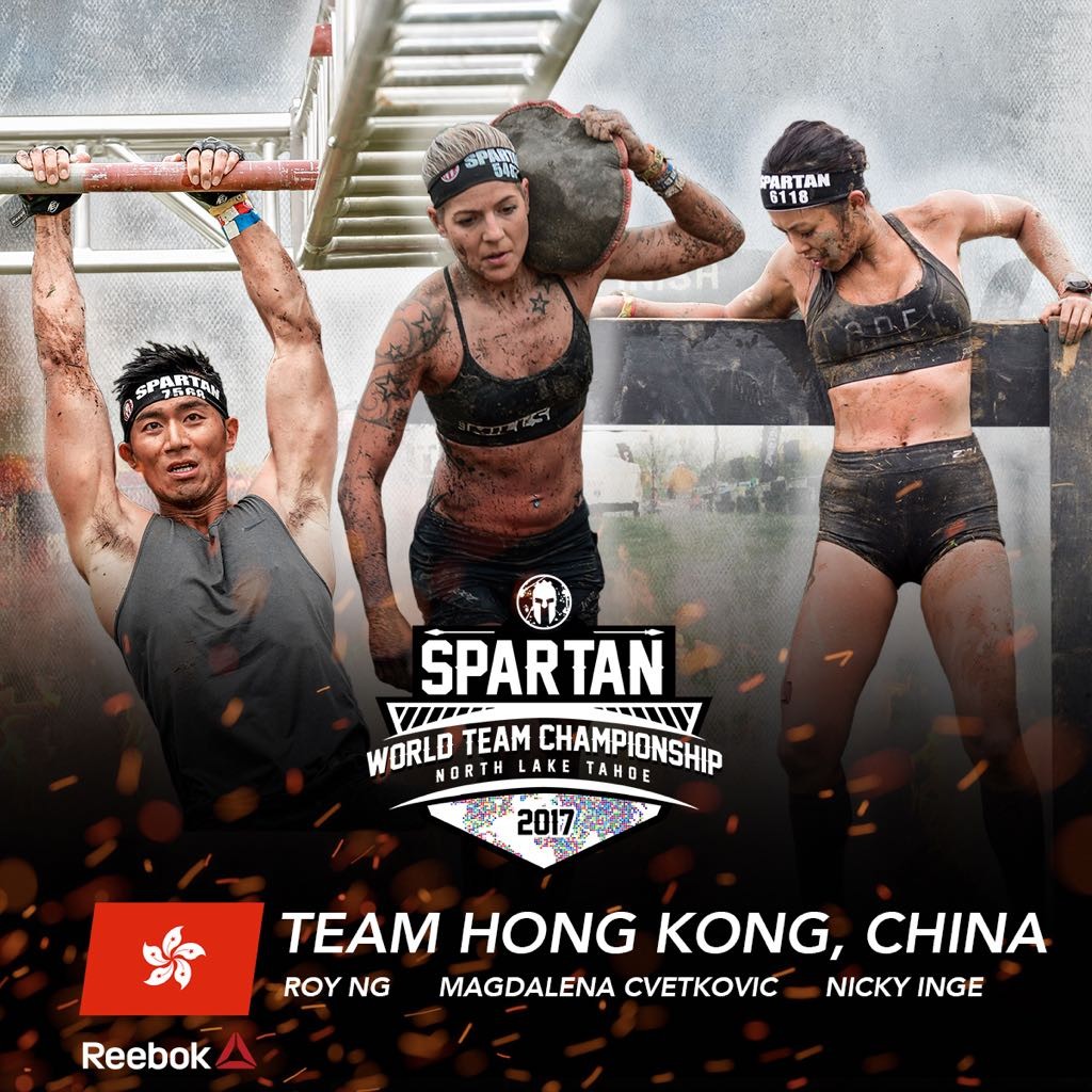 The Hong Kong Spartan team, Roy Ng, Magdalena Cvetkovic and Nicky Inge (Right), will be competing in the World Championships in California. Photos: Spartan Hong Kong