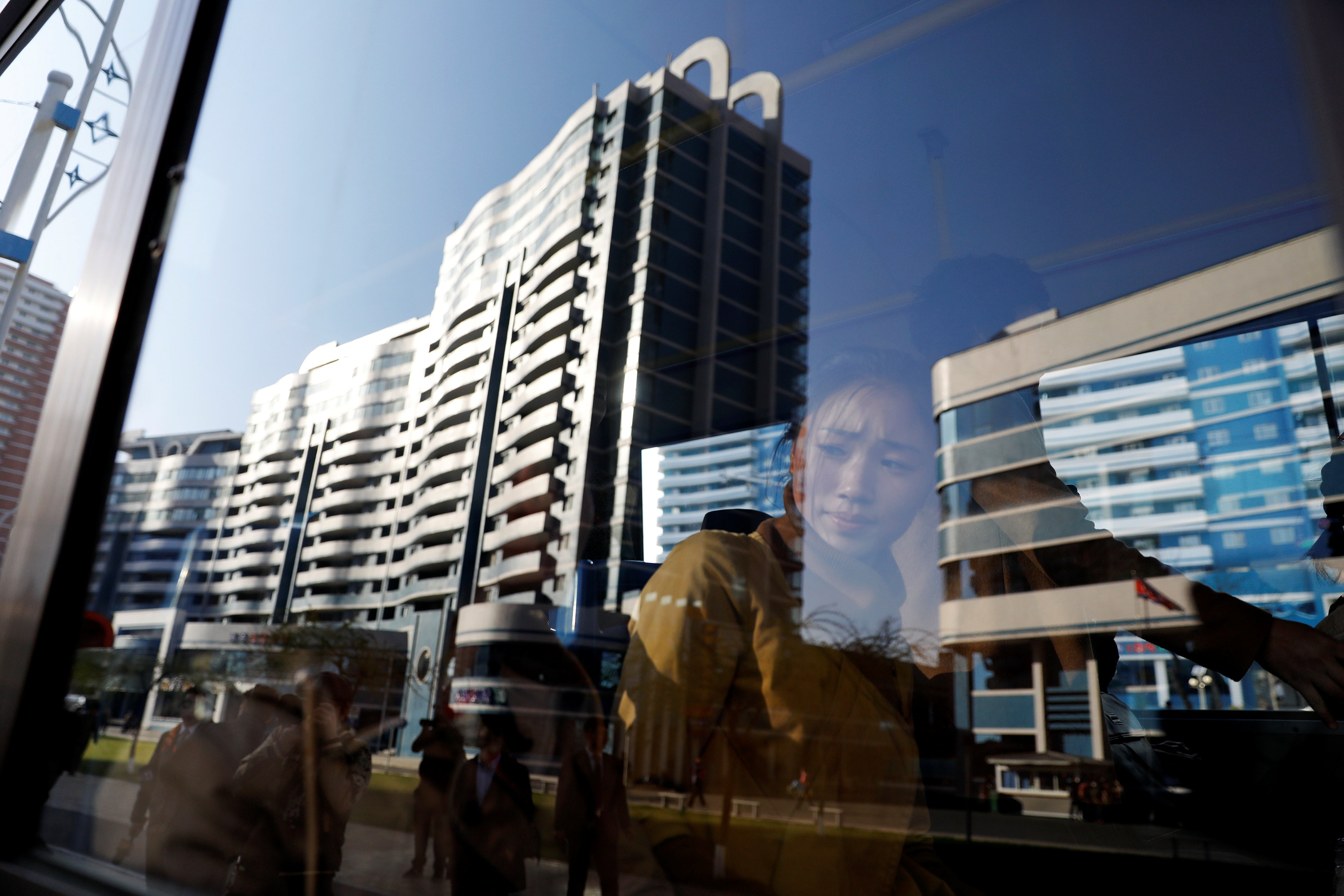 Shiny new buildings in central Pyongyang, which is seeing a building boom. Photo: Reuters
