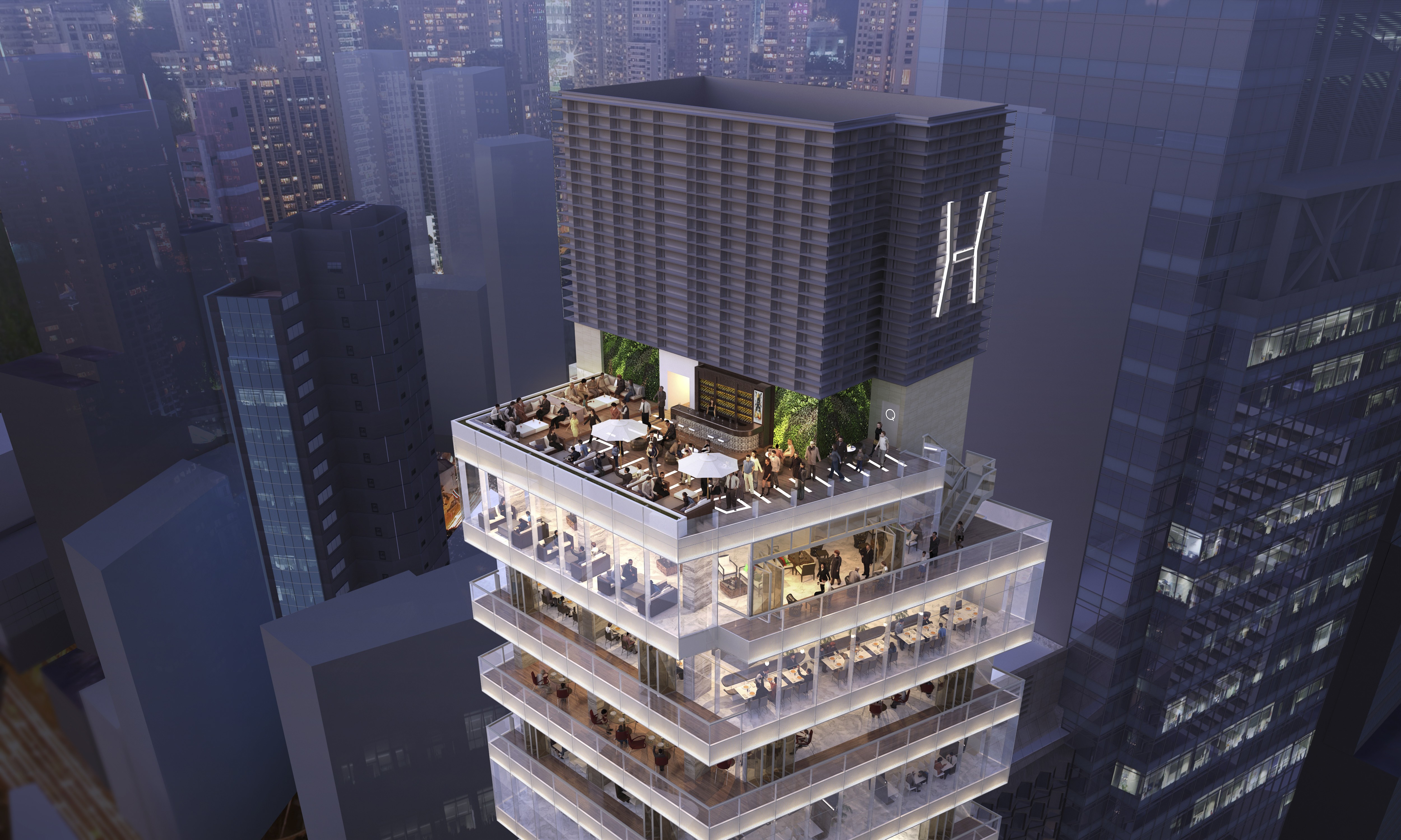 H Queens will offer 21 floors of innovative art gallery space when it opens in Hong Kong’s Central district. Image: CL3 Architects
