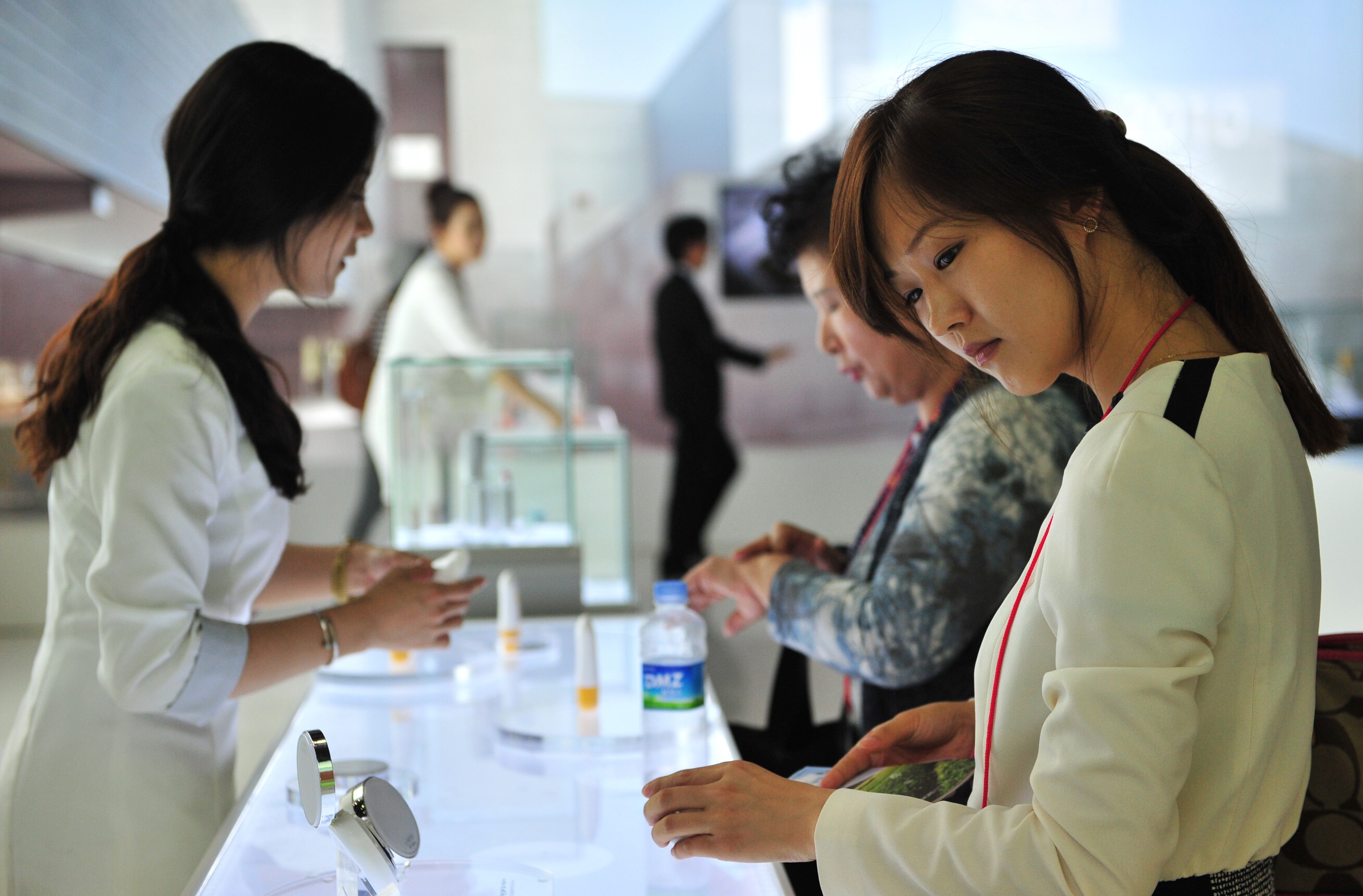 South Koreans are prodigious consumers of beauty products. Photo: AFP