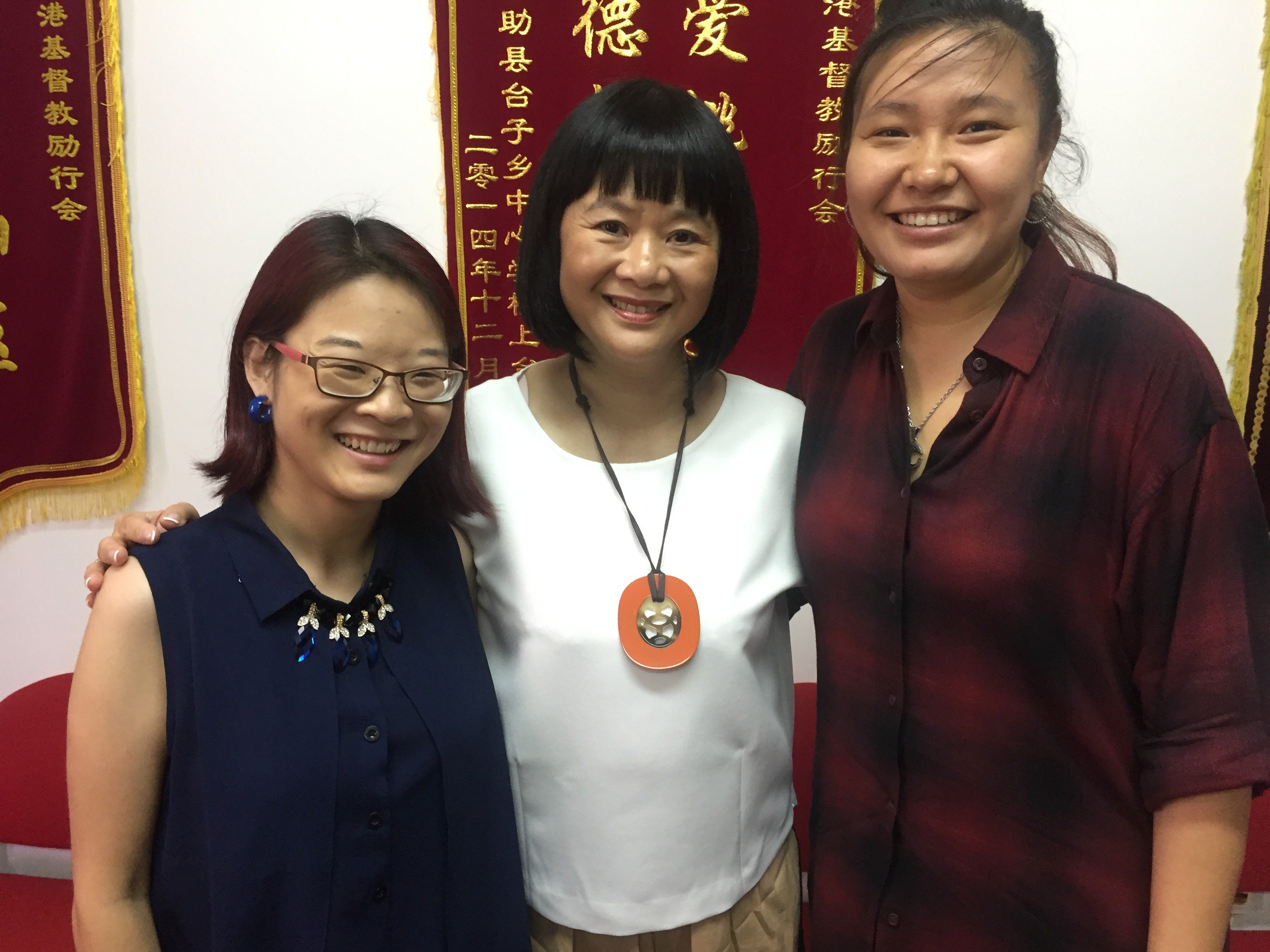 From left: Abigail Anderson, Christian Action executive director Cheung-Ang Siew Mei and Bingjie Turner.