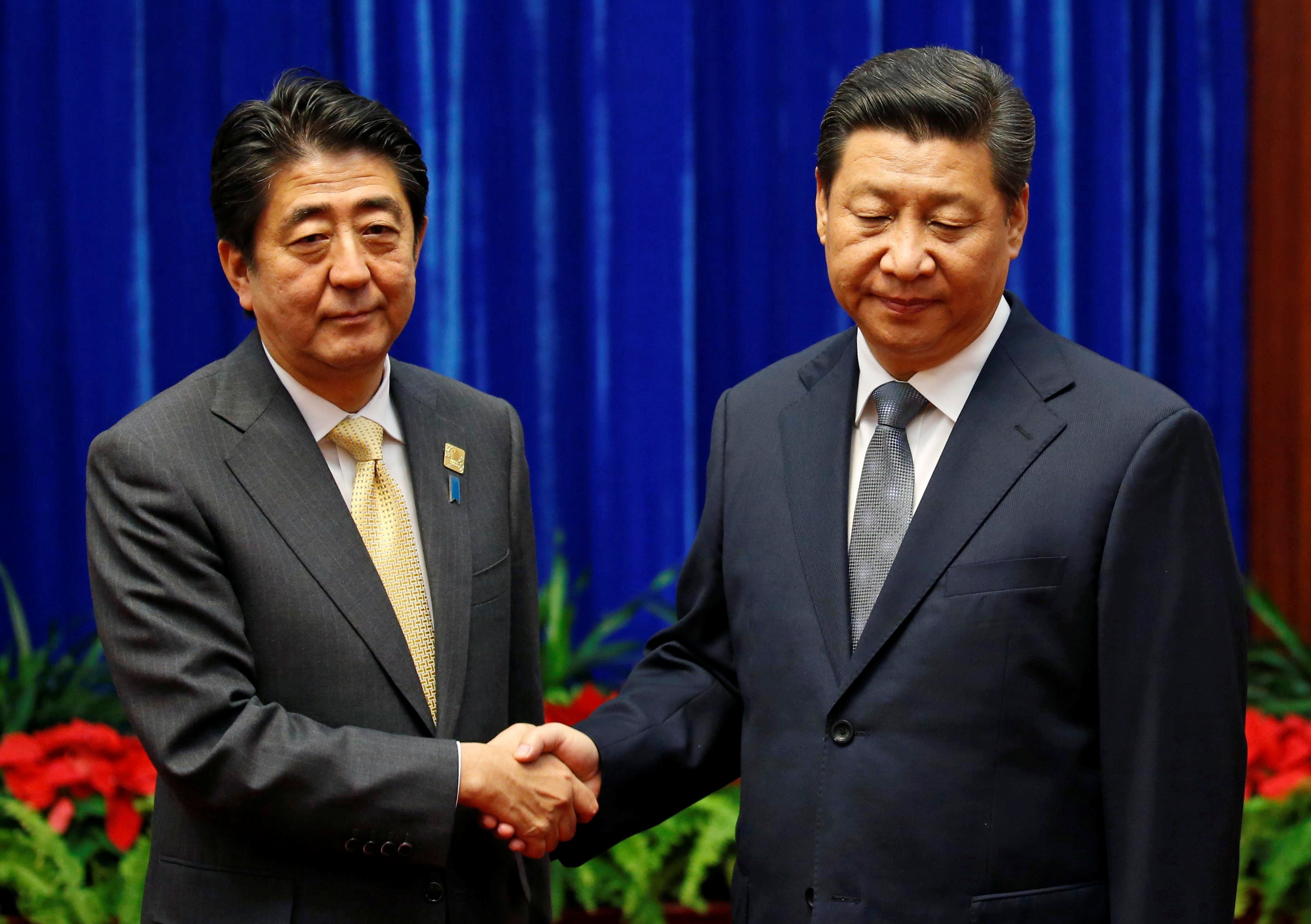 Japanese Prime Minister Shinzo Abe with Chinese President Xi Jinping. With an election victory on the cards, Abe will be focused on China relations. Photo: Reuters