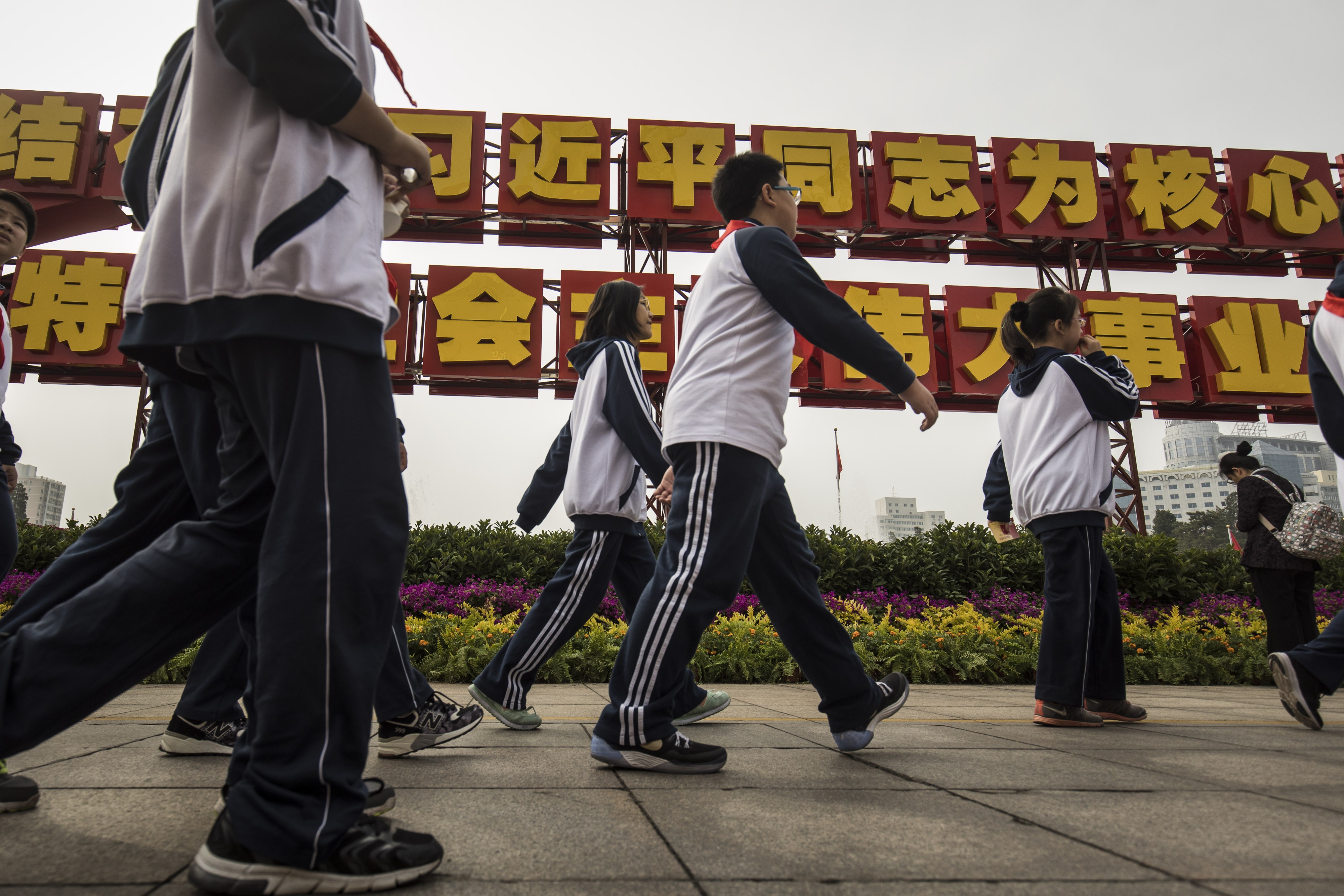 The political ideology of Chinese President Xi Jinping will become part of the school curriculum once it is incorporated into the Communist Party’s constitution. Photo: Bloomberg