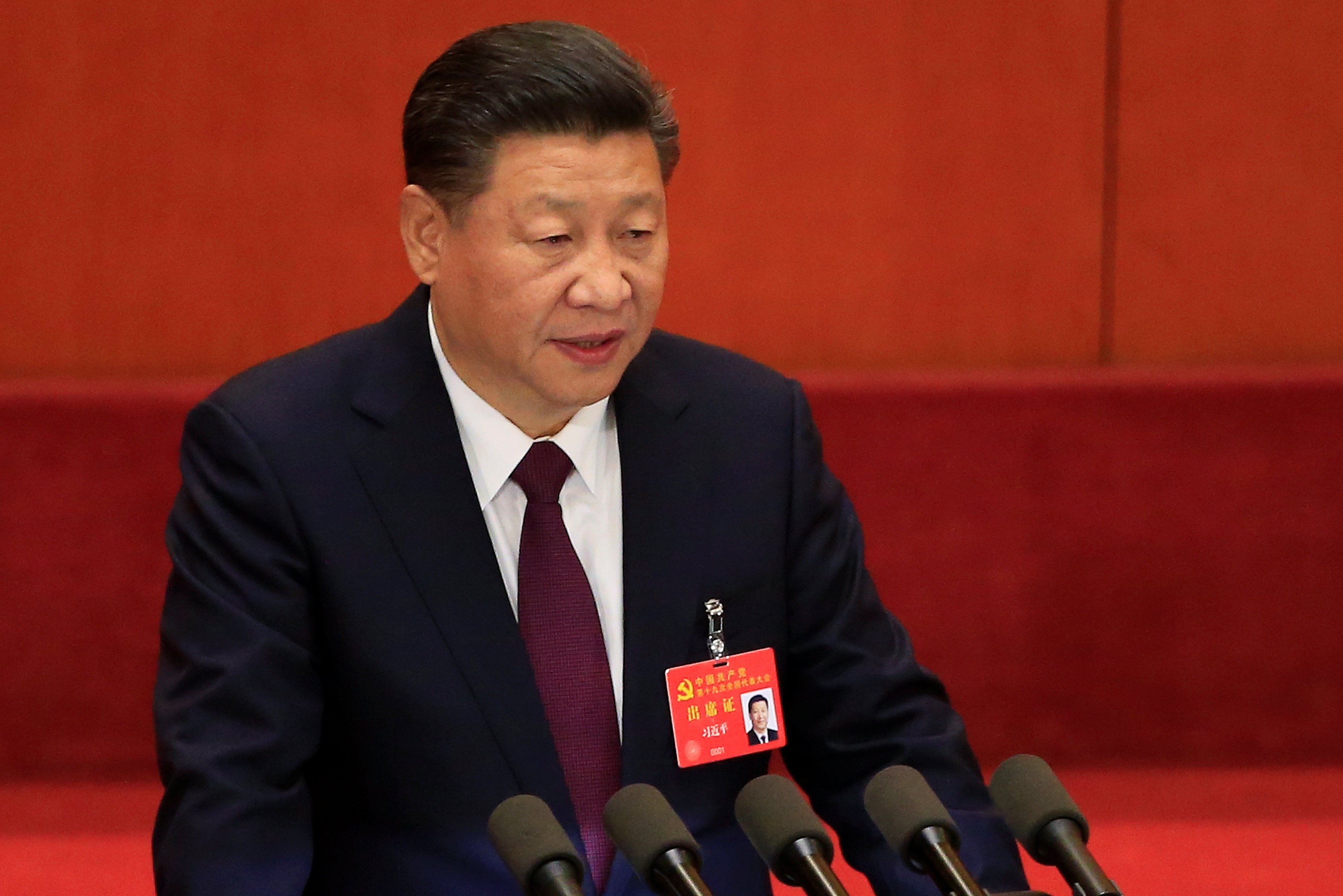 President Xi Jinping speaks during the opening of the 19th National Congress of the Communist Party of China. Photo: REUTERS