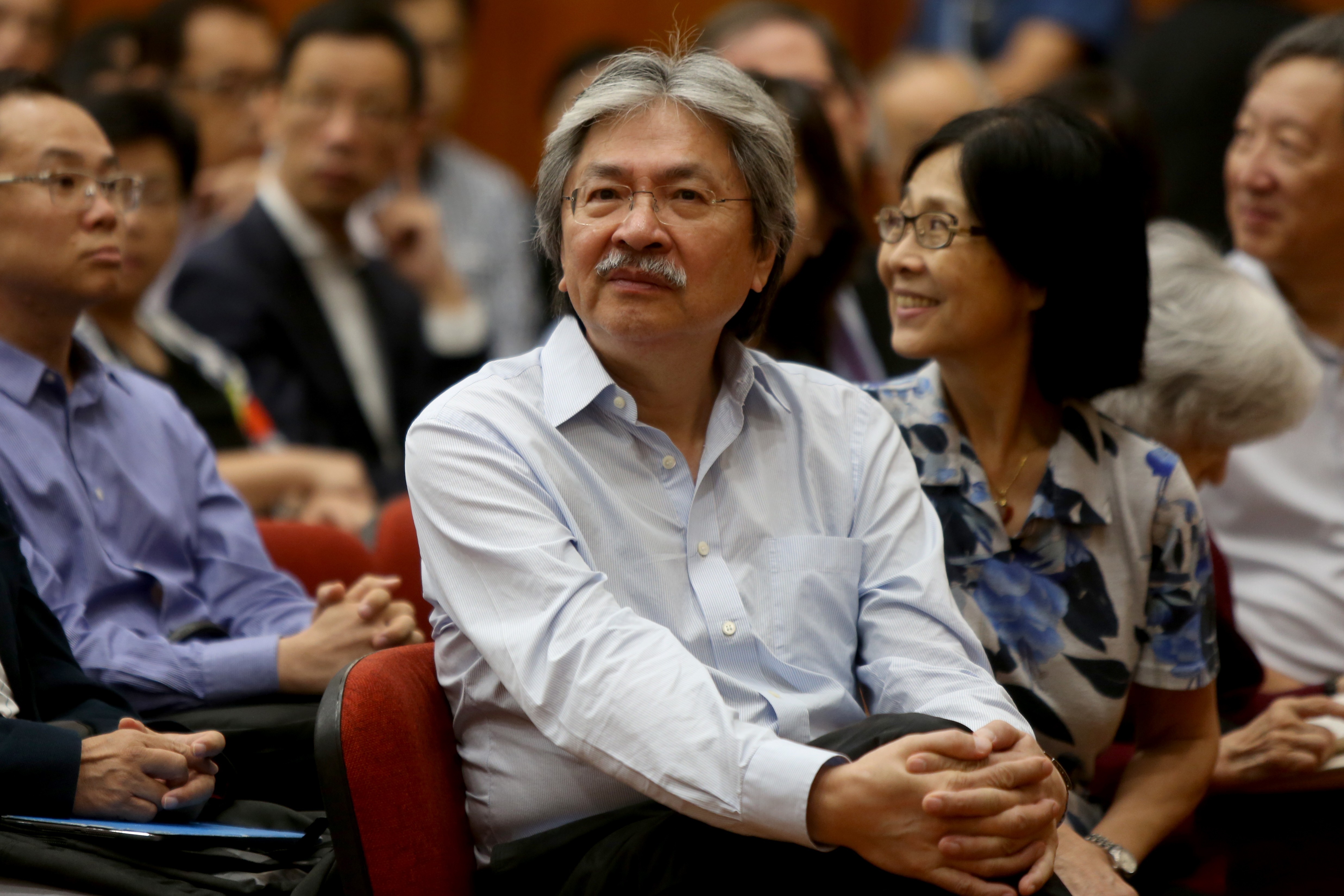 Former financial secretary John Tsang Chun-wah accused public broadcaster RTHK of suspending promotion of a television series featuring him as the host. Photo: Xiaomei Chen