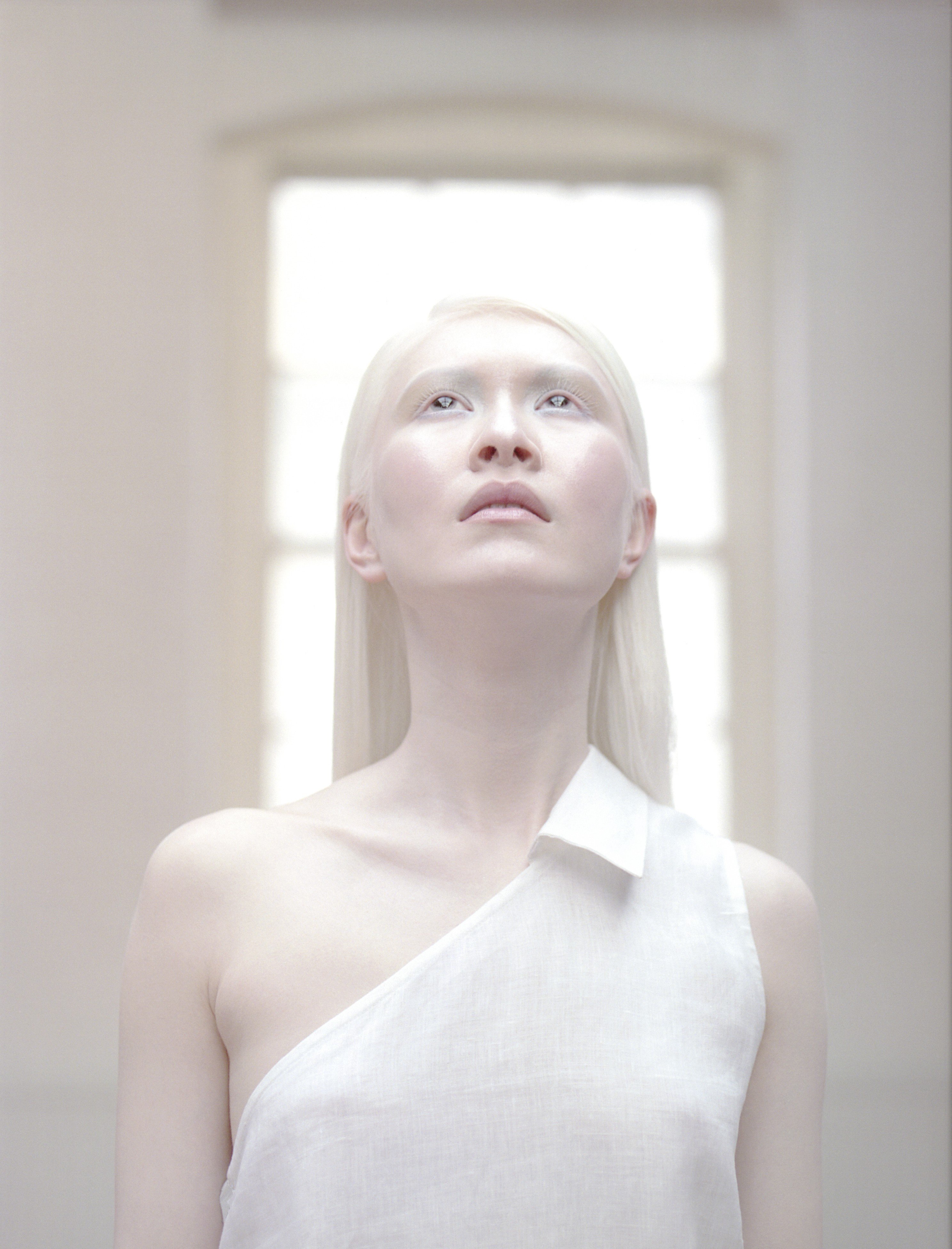 Connie Chiu has been working as a model since the early 1990s. The Hongkonger has albinism meaning she has an absence of pigment in the skin, hair and eyes. Photo: Ellis Parrinder