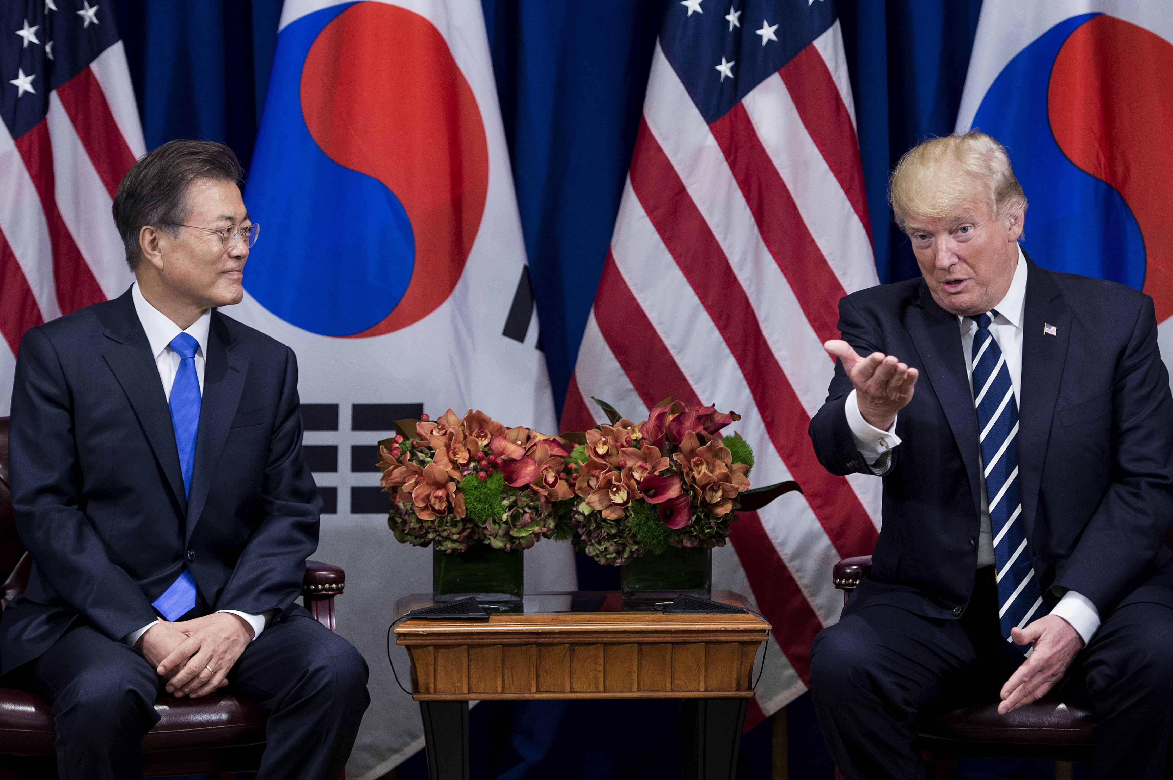 Donald Trump’s trip marks the first visit to Seoul by a foreign head of state since Moon Jae-in took office in May. Photo: AFP