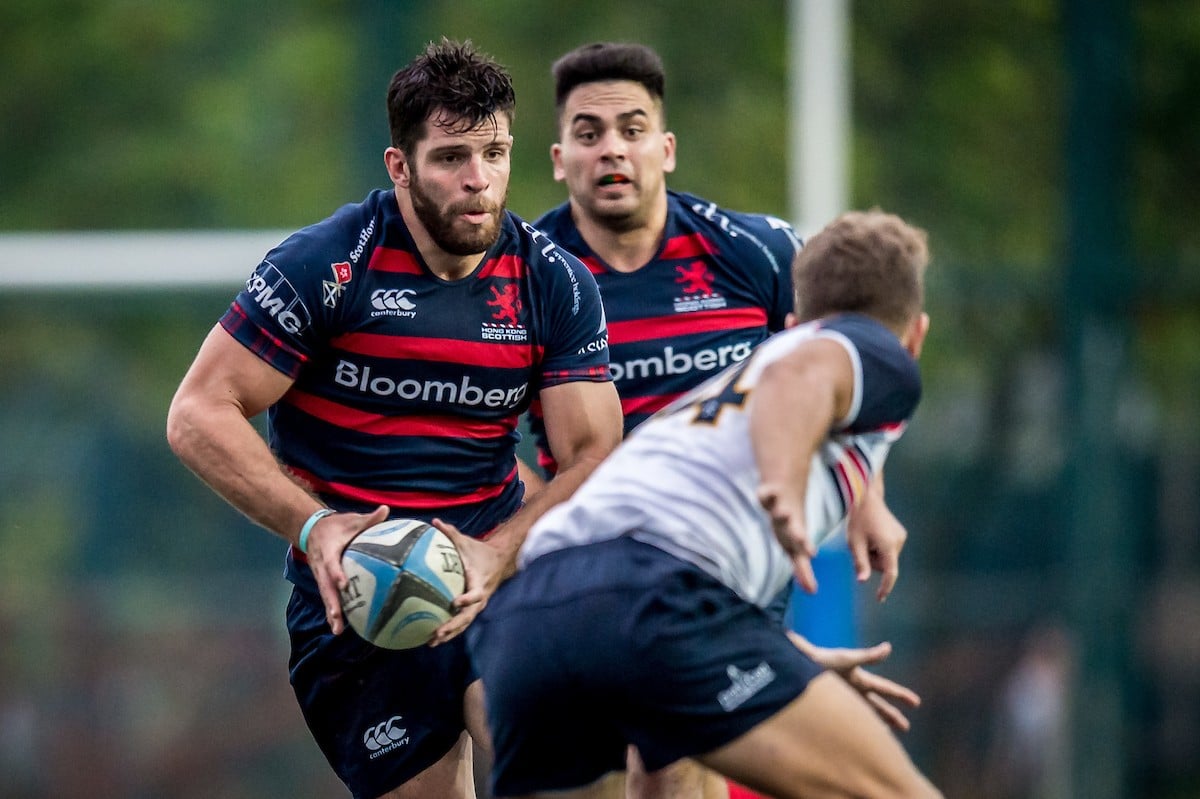 Scottish forward Kane Boucaut dissects the HKCC defence. Photo: HKRU