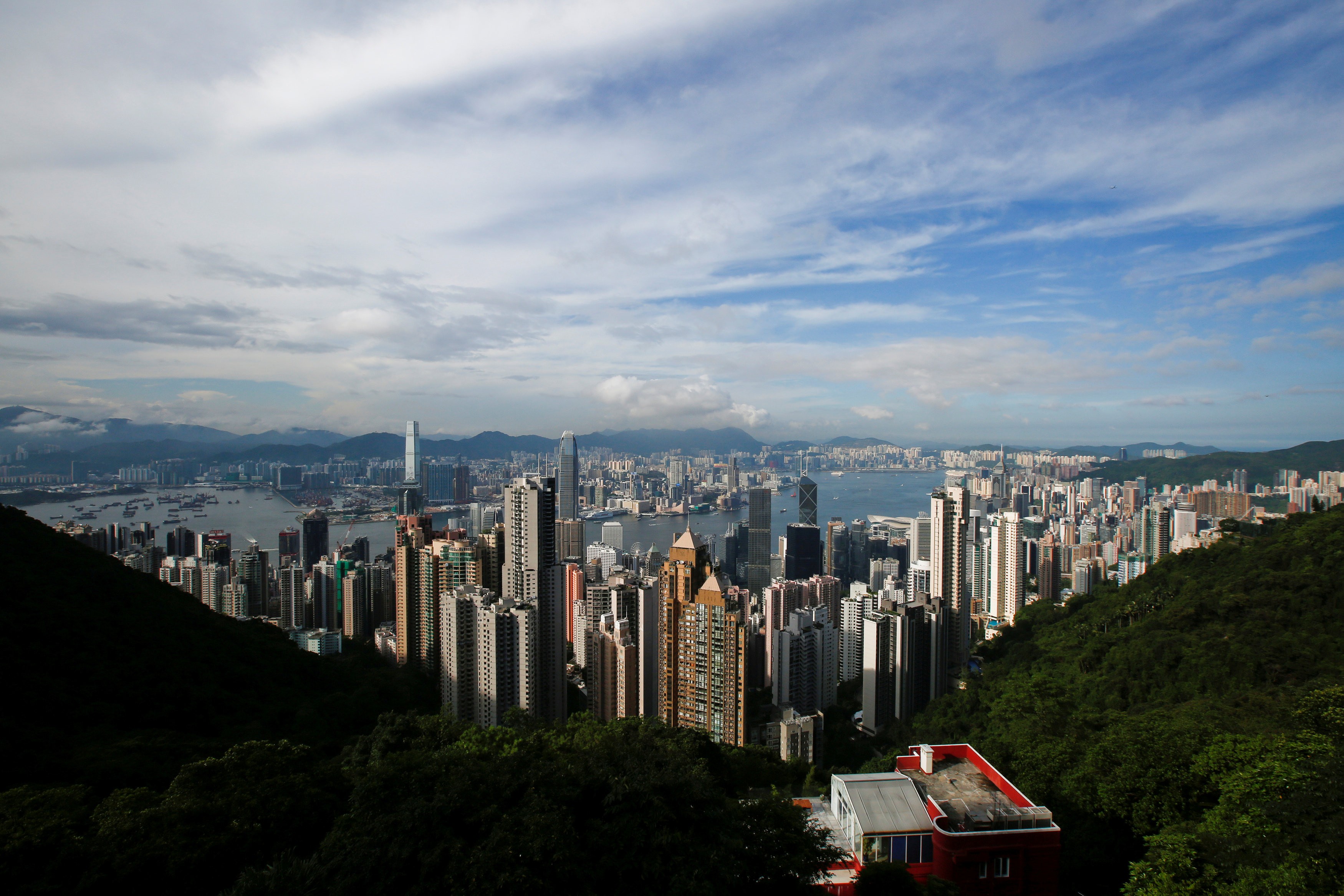 Victoria Harbour as seen from The Peak in Hong Kong. It is up to the city to see, promote, protect and capitalise on its unique international role. Photo: Reuters