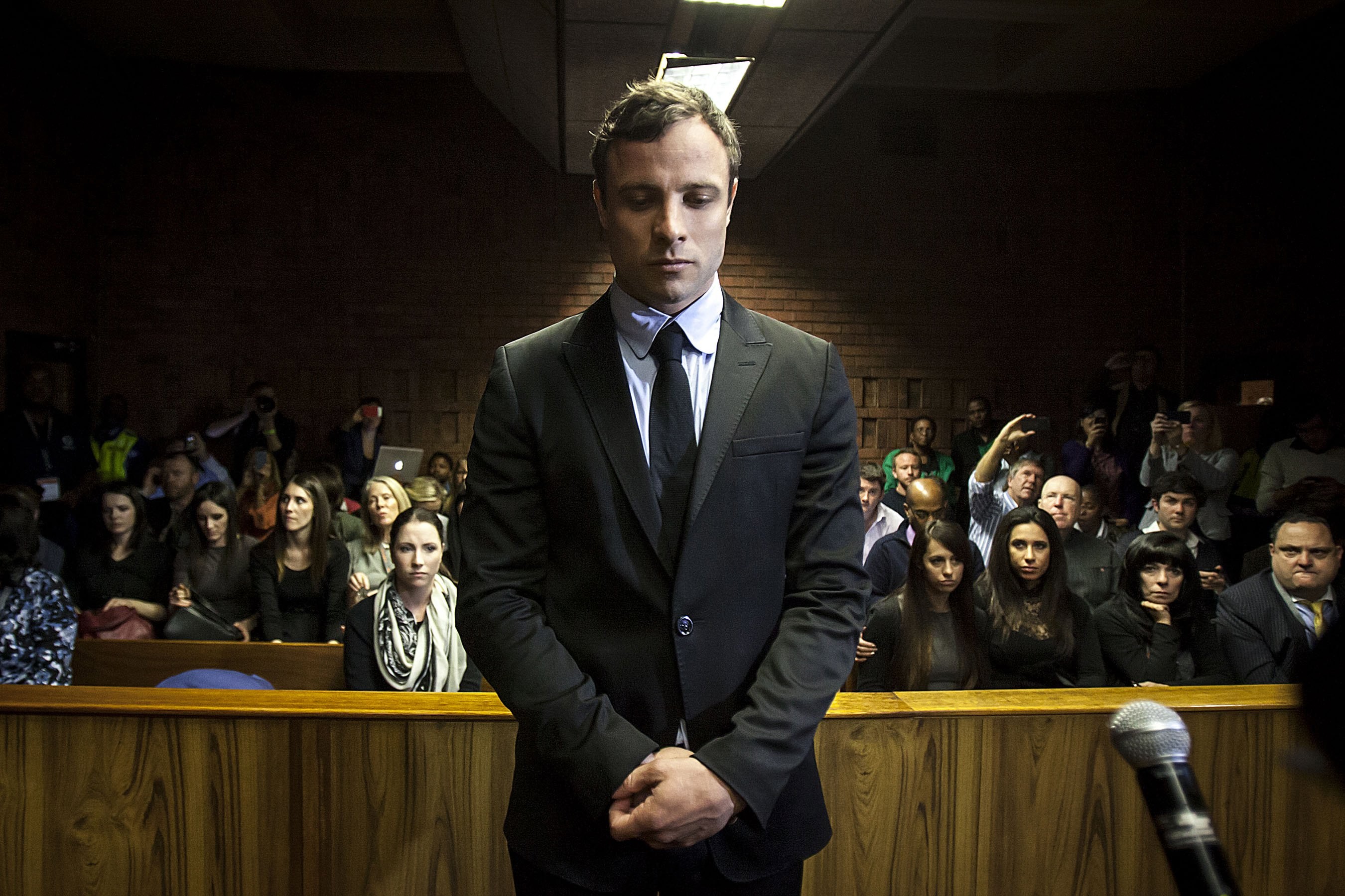 Oscar Pistorius at the Pretoria Magistrates Court in Pretoria, South Africa on August 19, 2013. Photo: EPA
