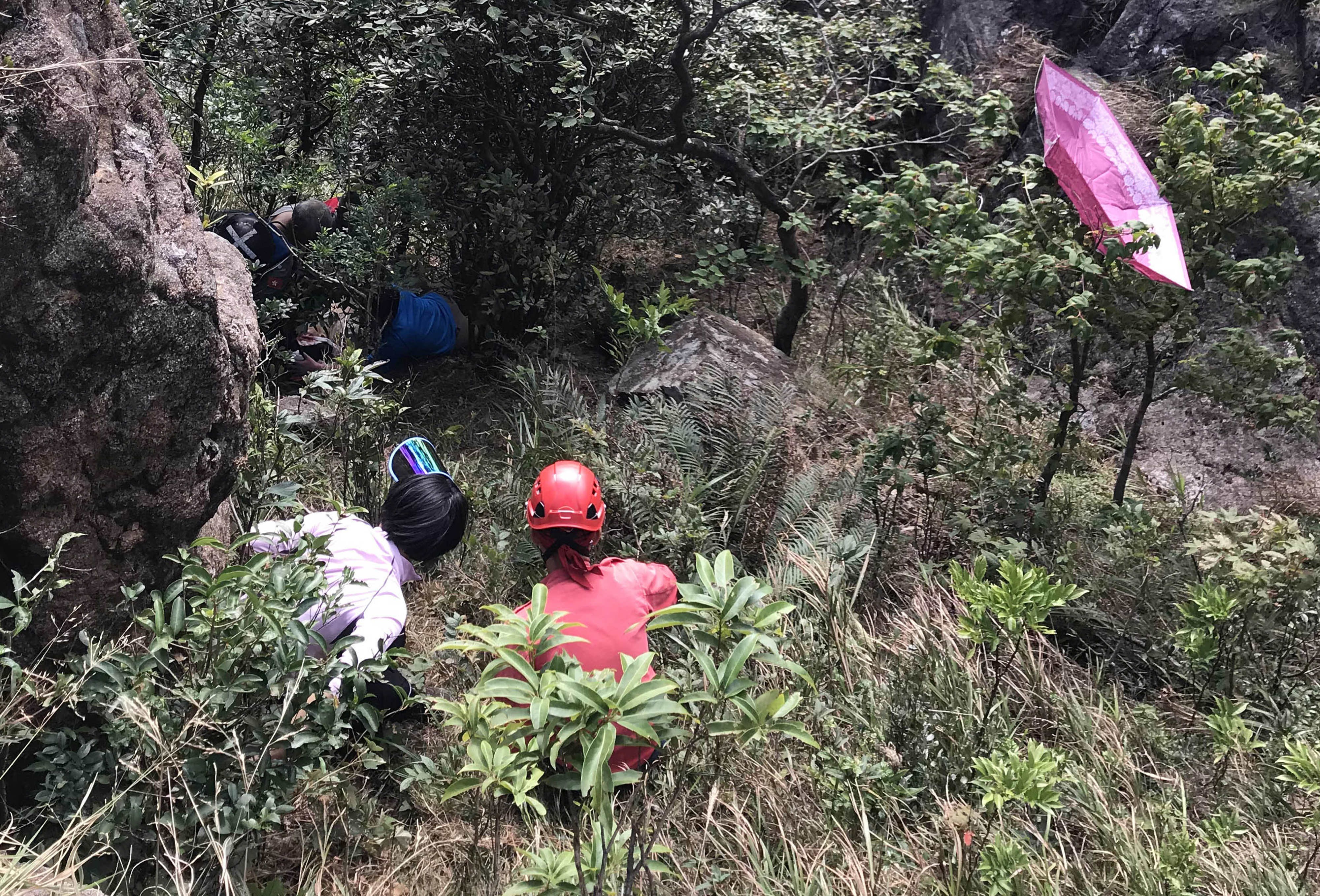 Rescuers from the Government Flying Service took about an hour to find the man. Photo: Handout