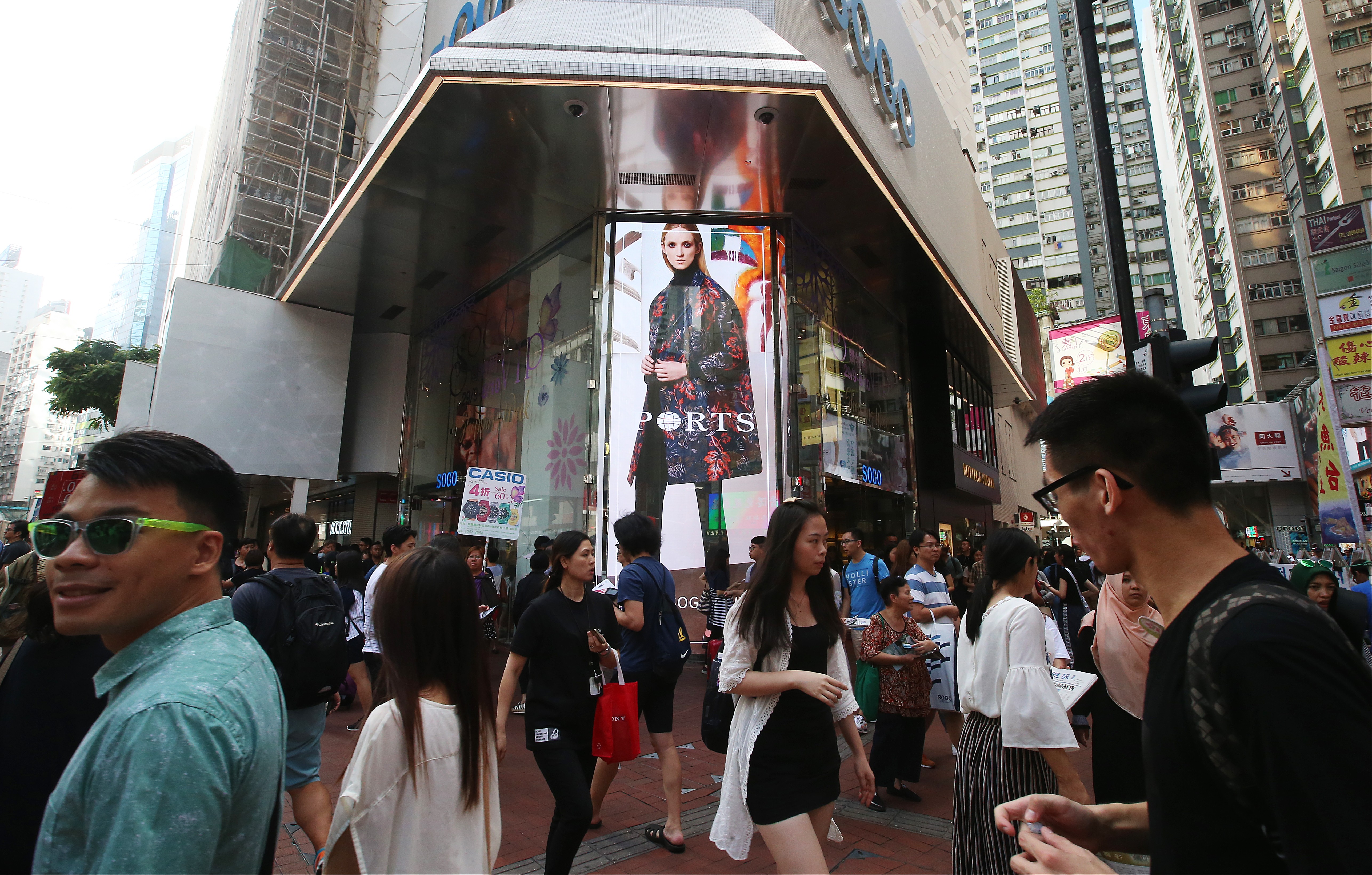 Mainland Chinese tourists are seen at the shopping area in Causeway Bay during the ‘Golden Week’ holiday period. Causeway Bay has emerged as the most expensive retail space in Asia, and the second most expensive in the world after New York’s Upper 5th Avenue. Photo: K.Y. Cheng
